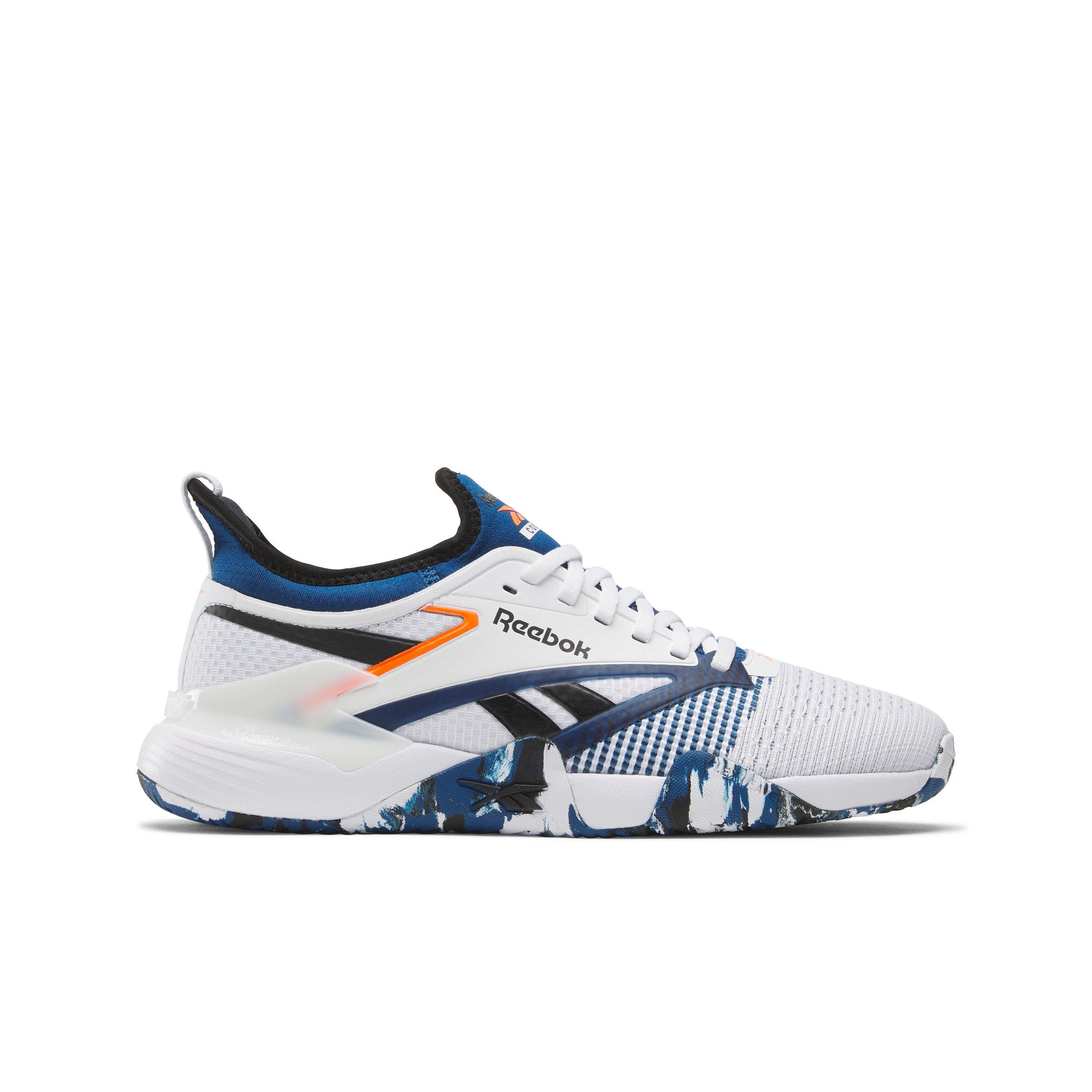 Reebok Nano Court "White/Blue/Black/Orange" Men's Training Shoe - WHITE/BLUE/BLACK/ORANGE Thumbnail View 1