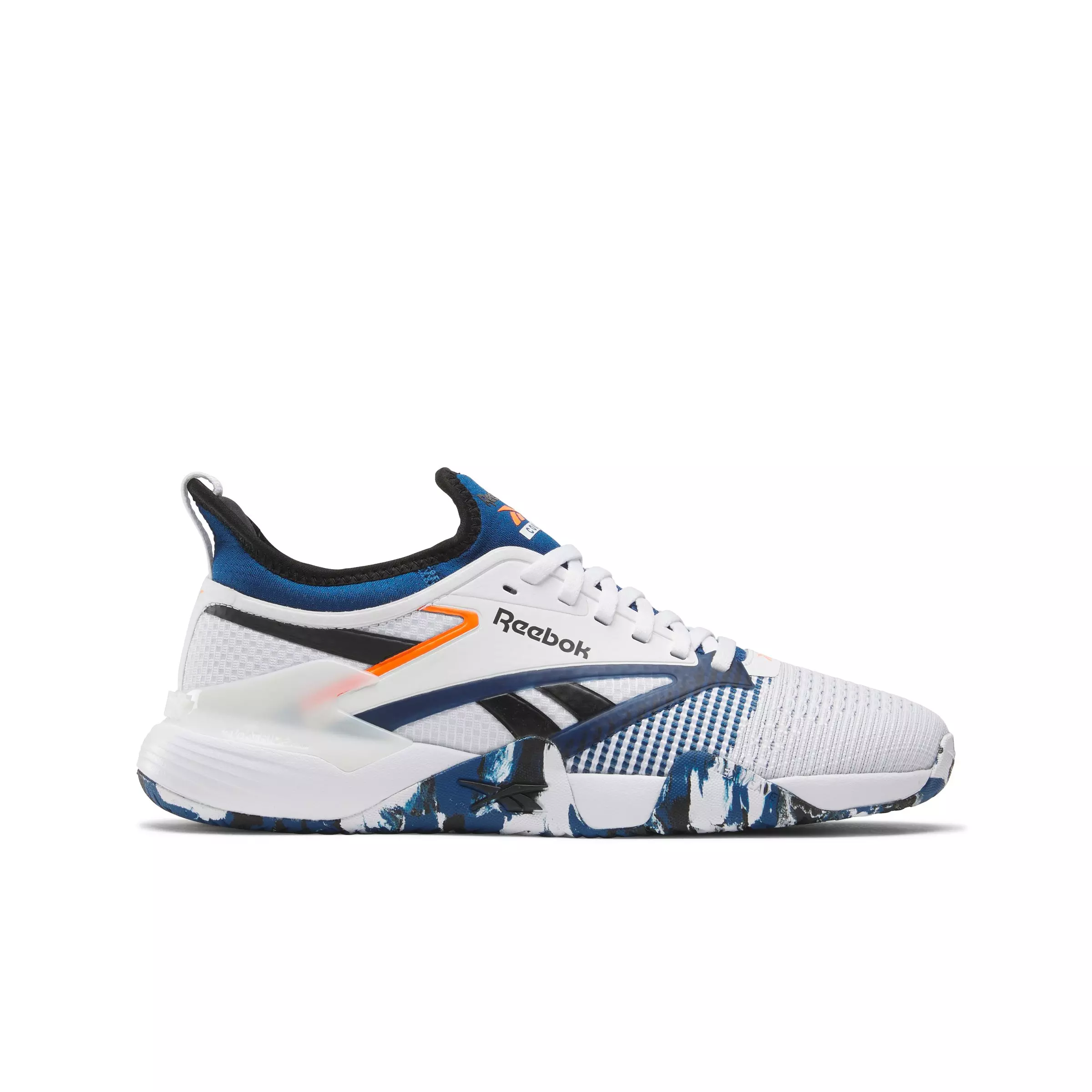 Reebok Nano Court "White/Blue/Black/Orange" Men's Training Shoe - WHITE/BLUE/BLACK/ORANGE