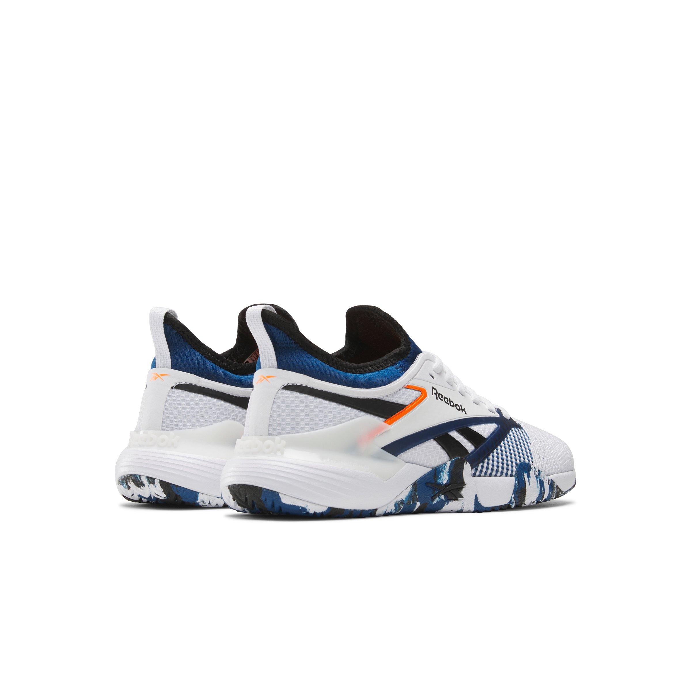 Reebok Nano Court "White/Blue/Black/Orange" Men's Training Shoe - WHITE/BLUE/BLACK/ORANGE Thumbnail View 3