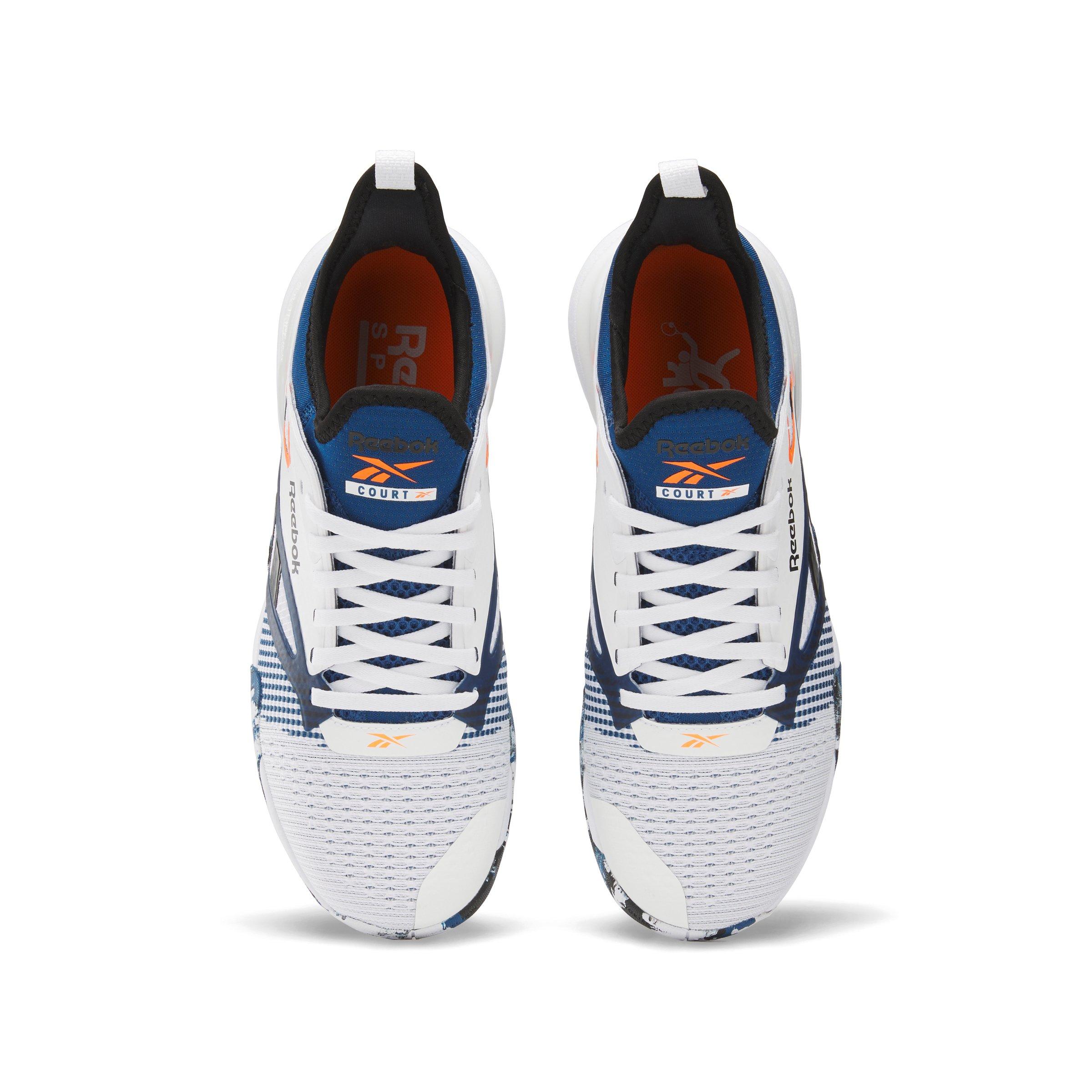 Reebok Nano Court "White/Blue/Black/Orange" Men's Training Shoe - WHITE/BLUE/BLACK/ORANGE Thumbnail View 4