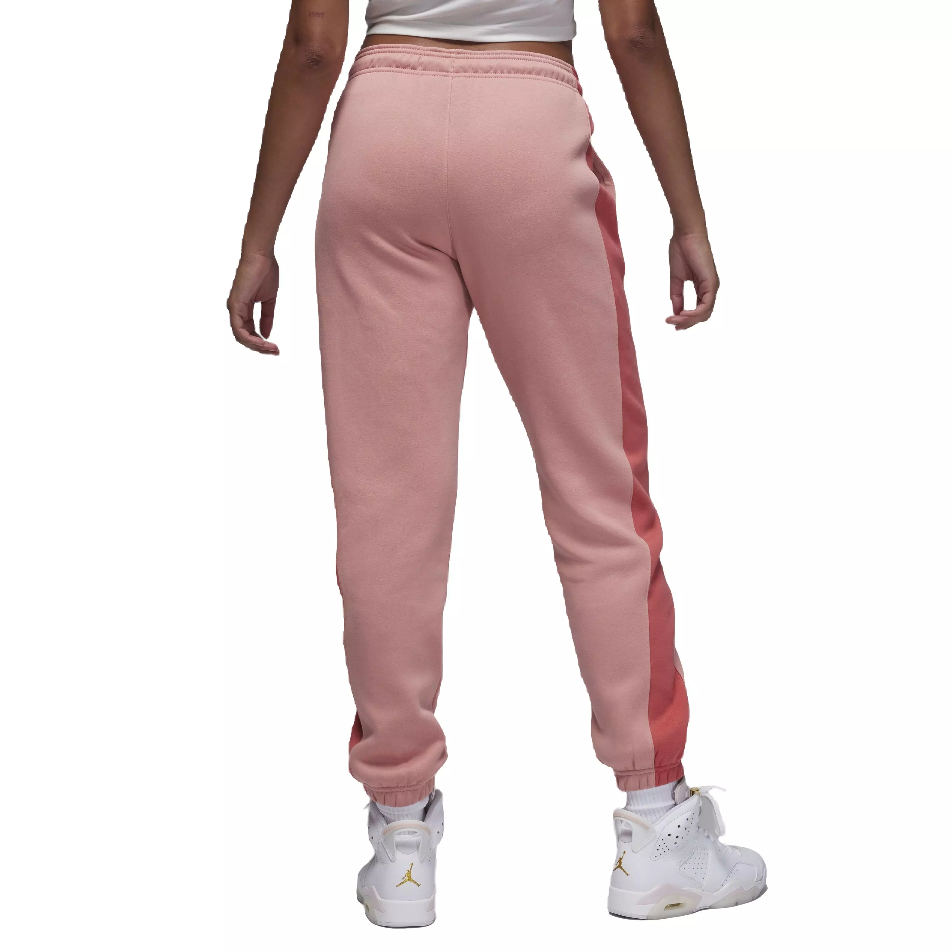 Jordan Women's Color-Block Brooklyn Fleece Pants - PINK