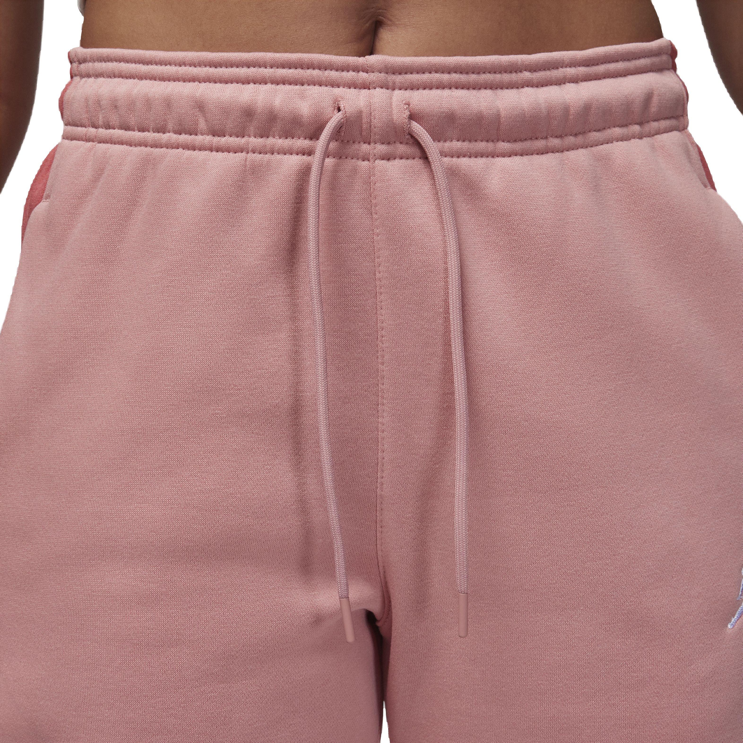 Jordan Women's Color-Block Brooklyn Fleece Pants - PINK Thumbnail View 3