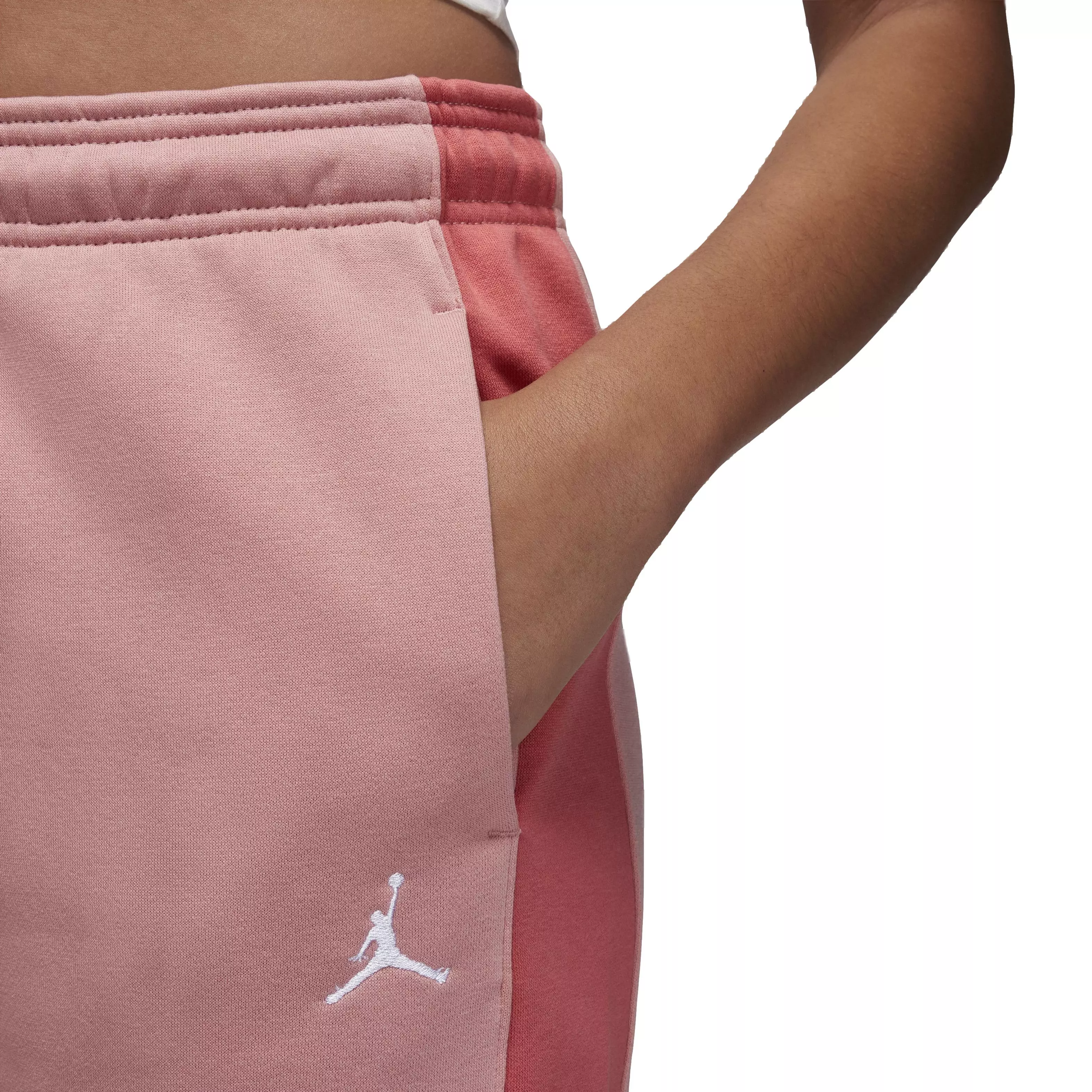 Jordan Women's Color-Block Brooklyn Fleece Pants - PINK