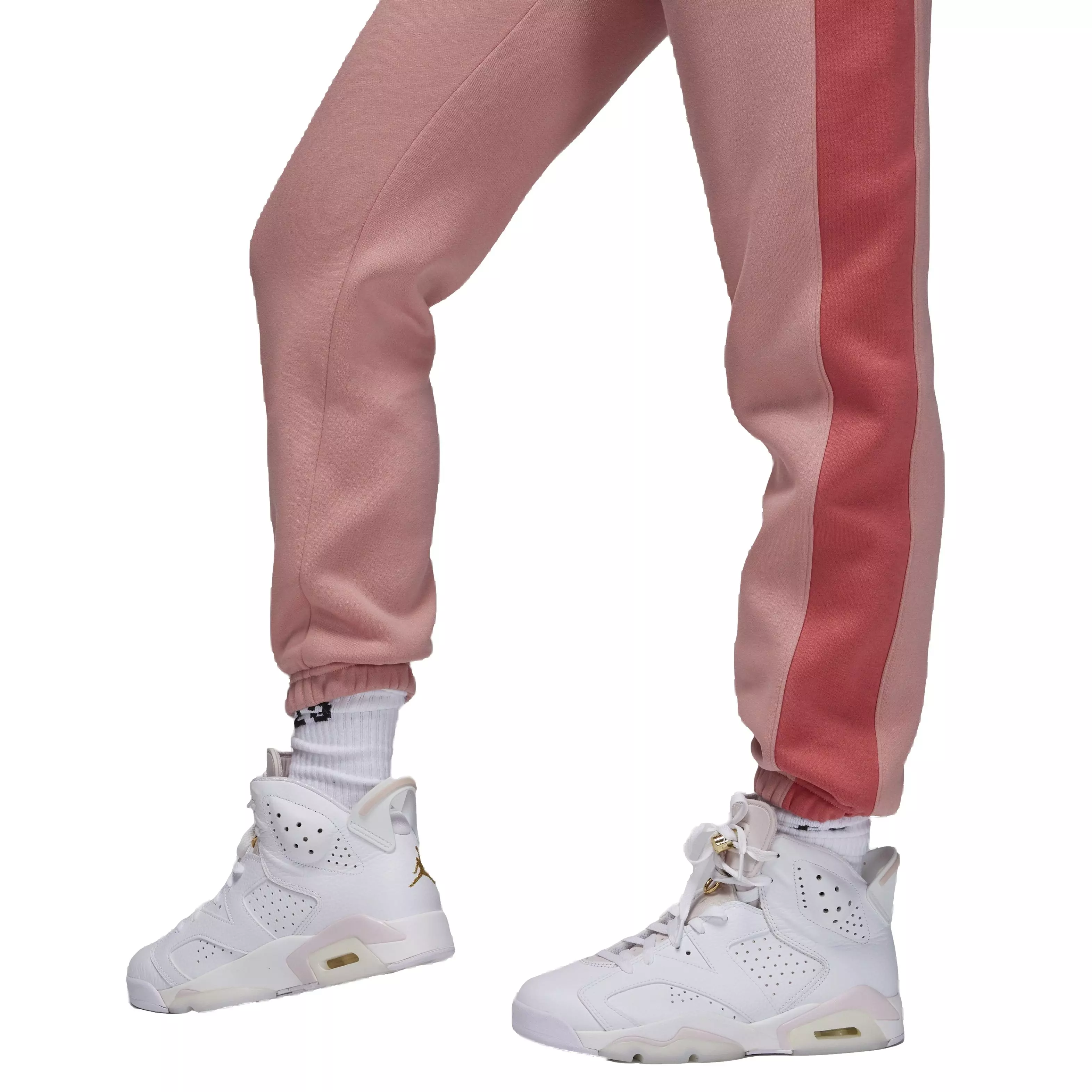 Jordan Women's Color-Block Brooklyn Fleece Pants - PINK