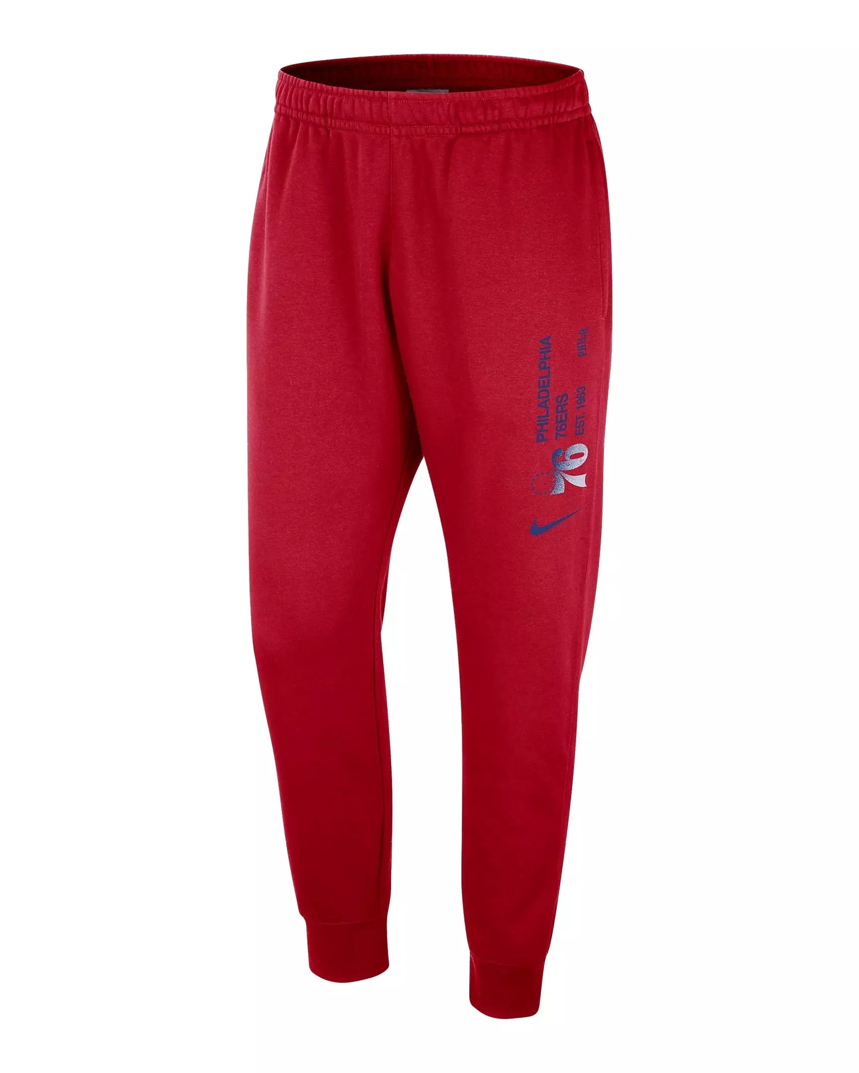 Nike Men's NBA Philadelphia 76ers Club Courtside Joggers -Red - RED