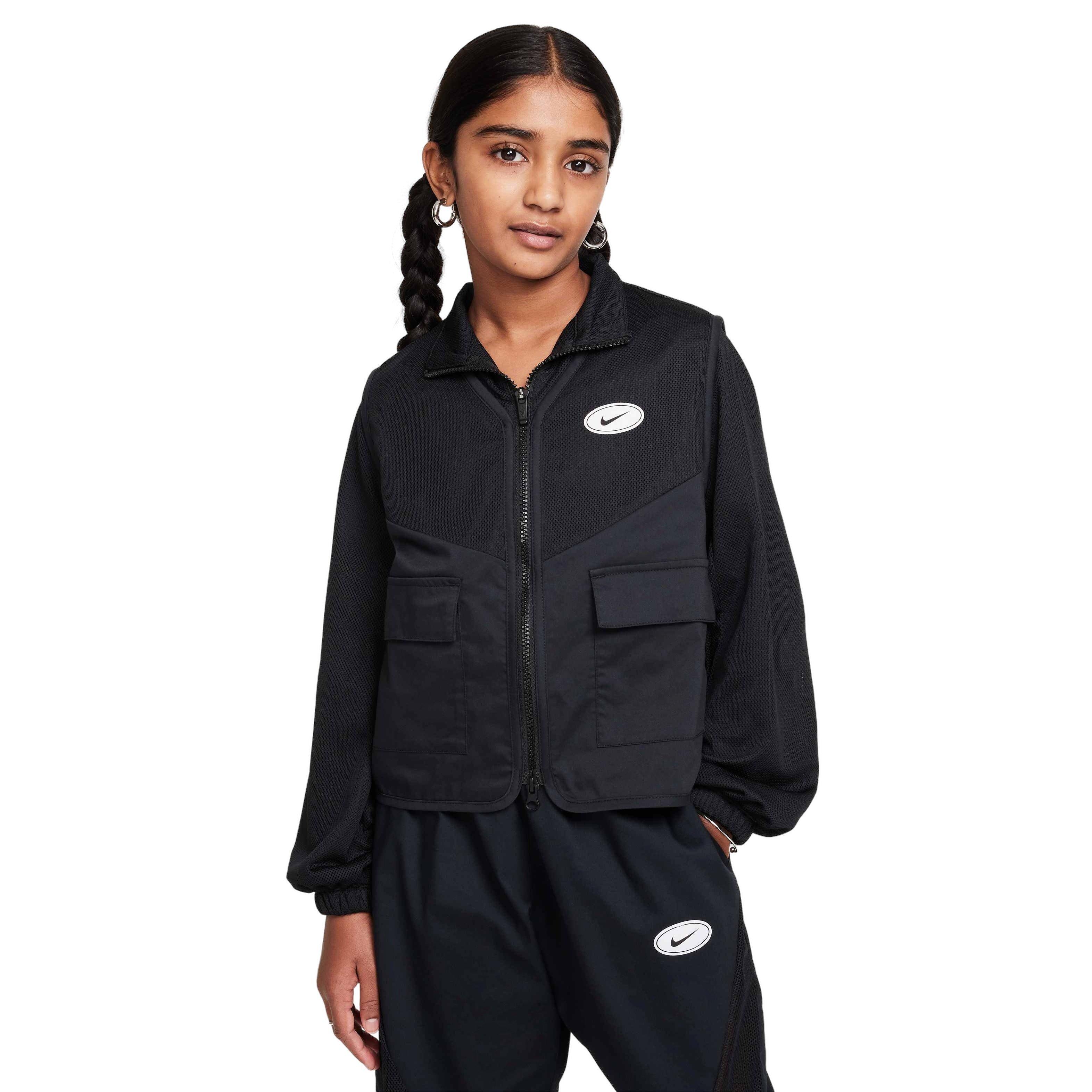 Nike Big Girls' Sportswear Dance Jacket - BLACK