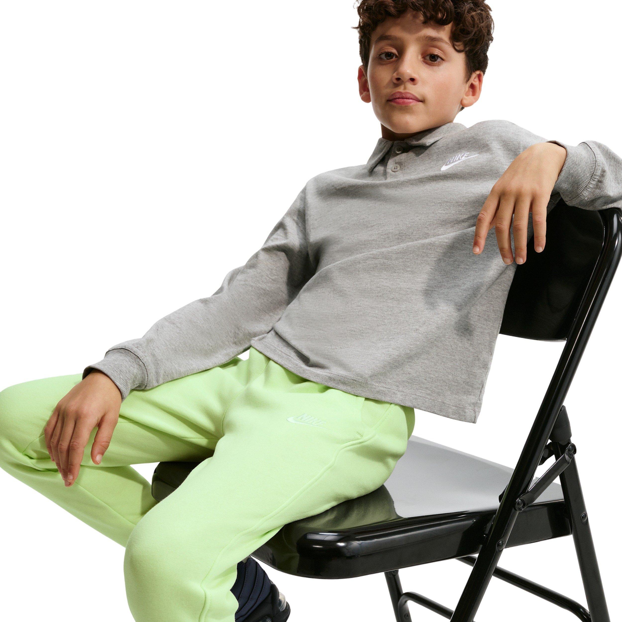 Nike Big Kids' Sportswear Club Futura Graphic Fleece Joggers - Green - GREEN Thumbnail View 4