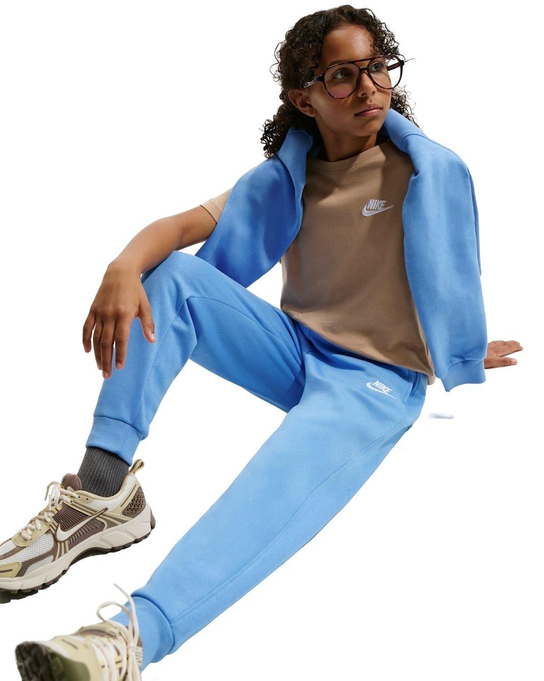 Nike Big Kids' Sportswear Club Fleece Joggers - Blue - BLUE Thumbnail View 4