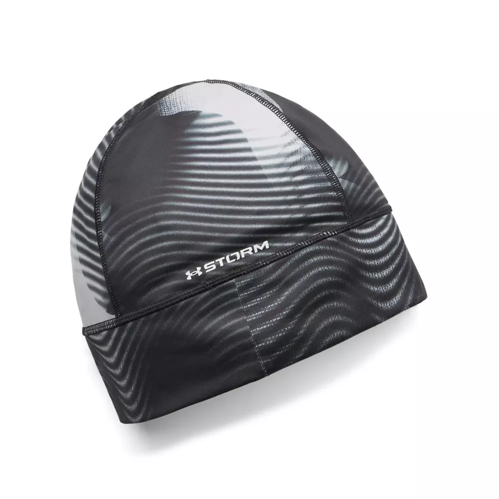 Under Armour Velociti Storm Beanie - White/Black - WHITE/BLACK