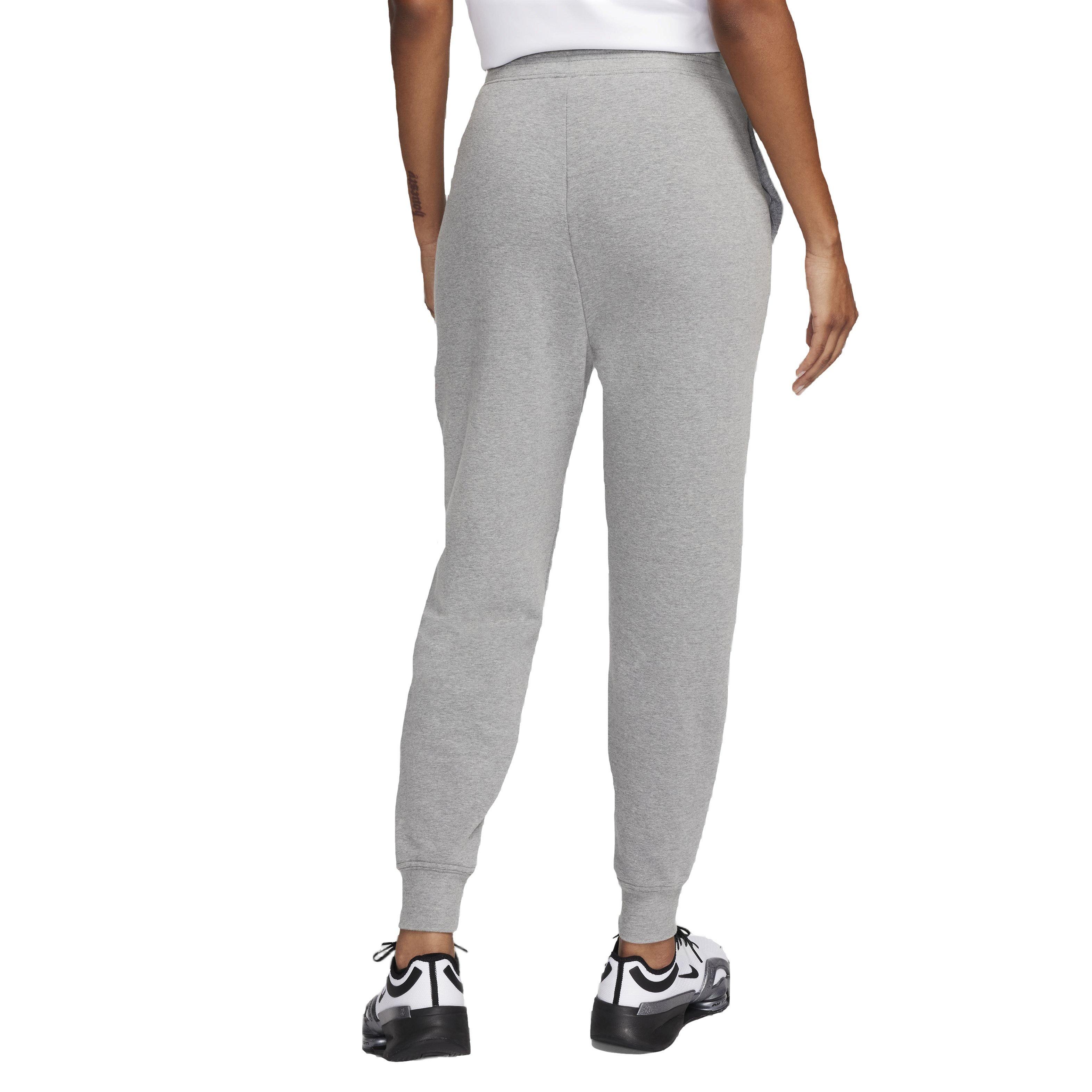 Nike Women's One Dri-FIT High-Rise 7/8 French Terry Joggers - GREY Thumbnail View 2