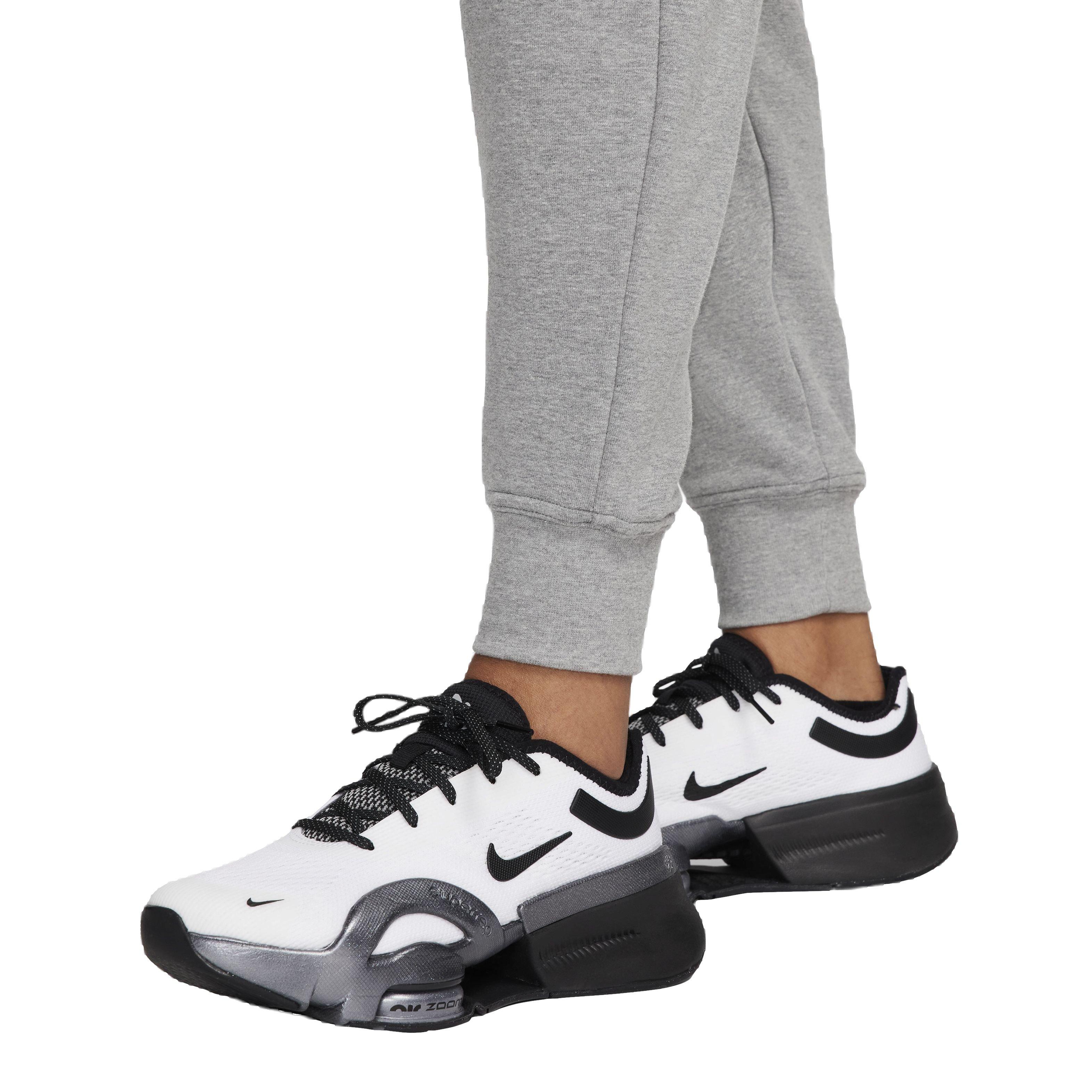 Nike Women's One Dri-FIT High-Rise 7/8 French Terry Joggers - GREY Thumbnail View 5