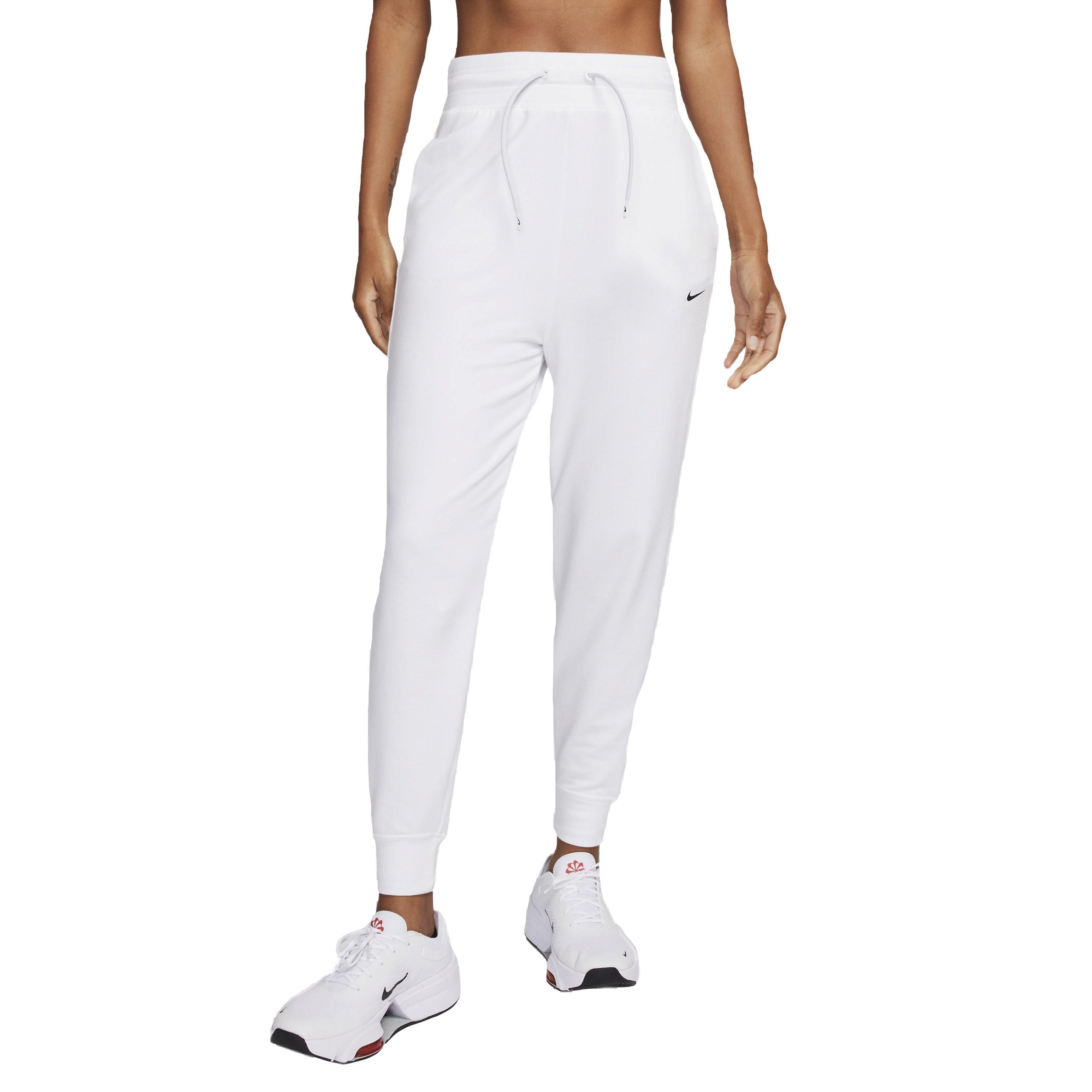 Nike Women's One Dri-FIT High-Rise 7/8 French Terry Joggers - GREY Thumbnail View 1