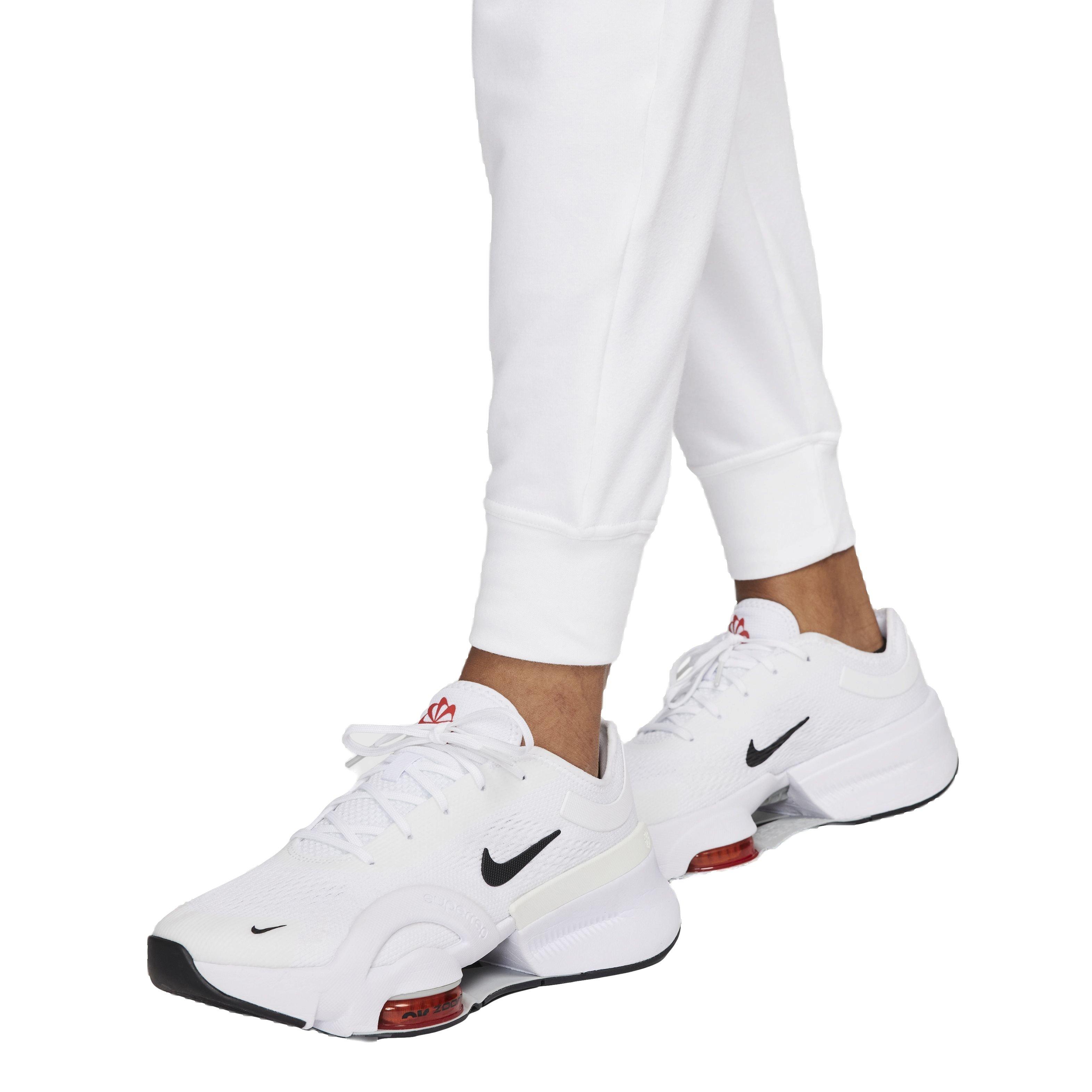 Nike Women's One Dri-FIT High-Rise 7/8 French Terry Joggers - GREY Thumbnail View 5