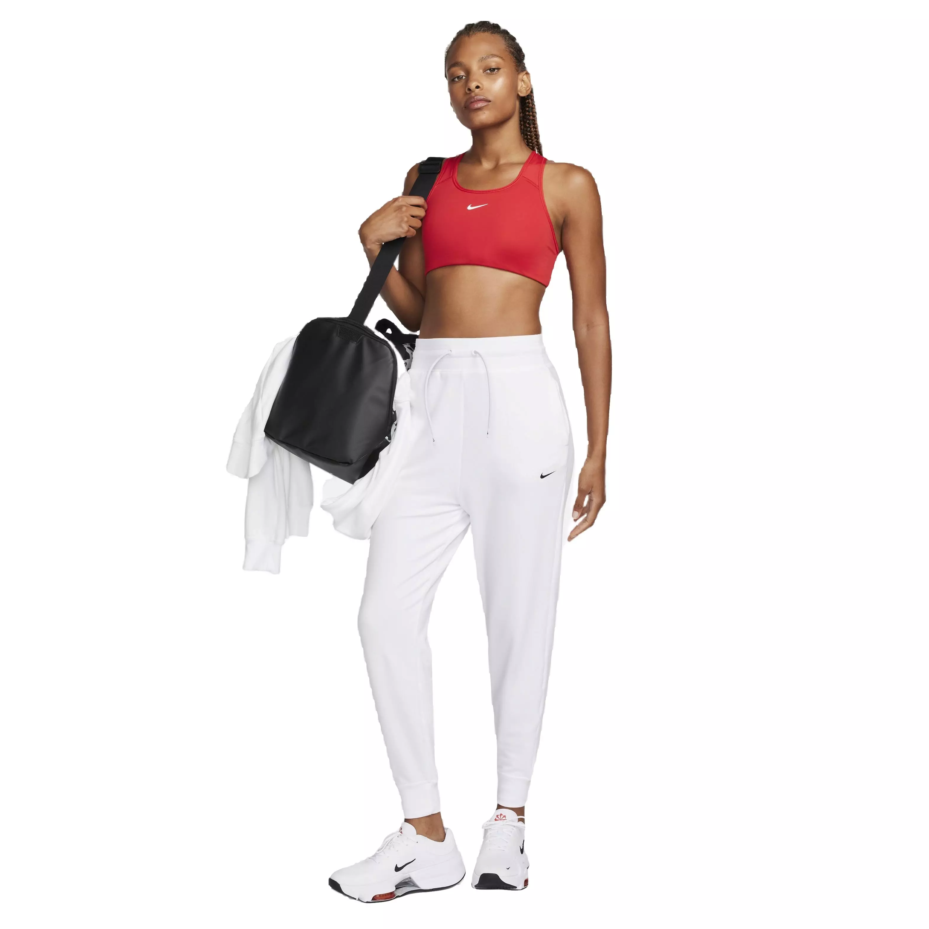 Nike Women's One Dri-FIT High-Rise 7/8 French Terry Joggers - GREY