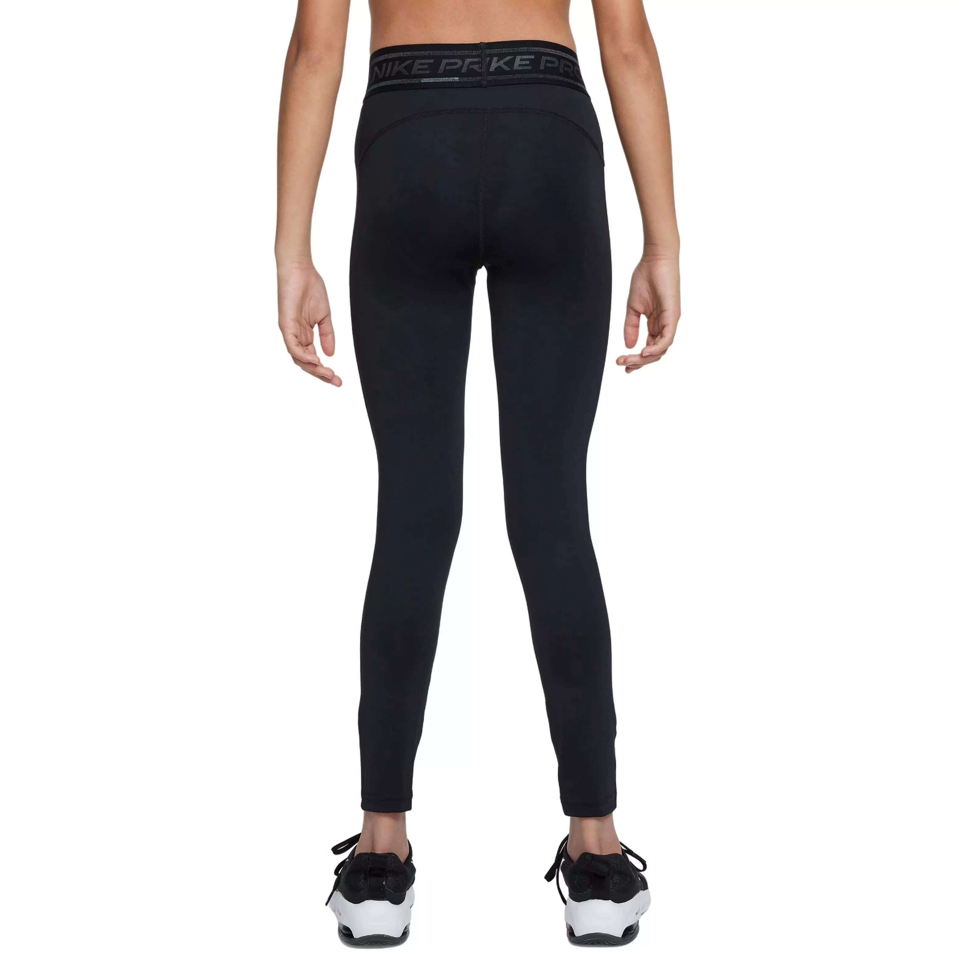 Nike Pro Big Girls' Dri-FIT Mid-Rise Leggings - BLACK
