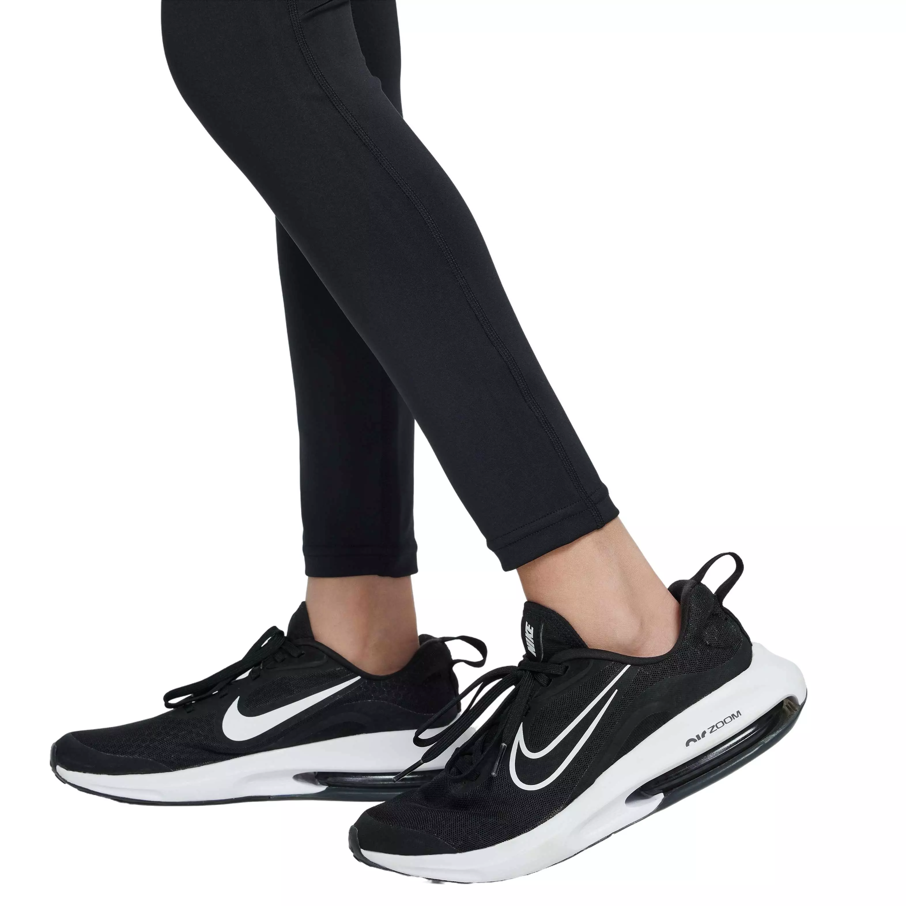 Nike Pro Big Girls' Dri-FIT Mid-Rise Leggings - BLACK