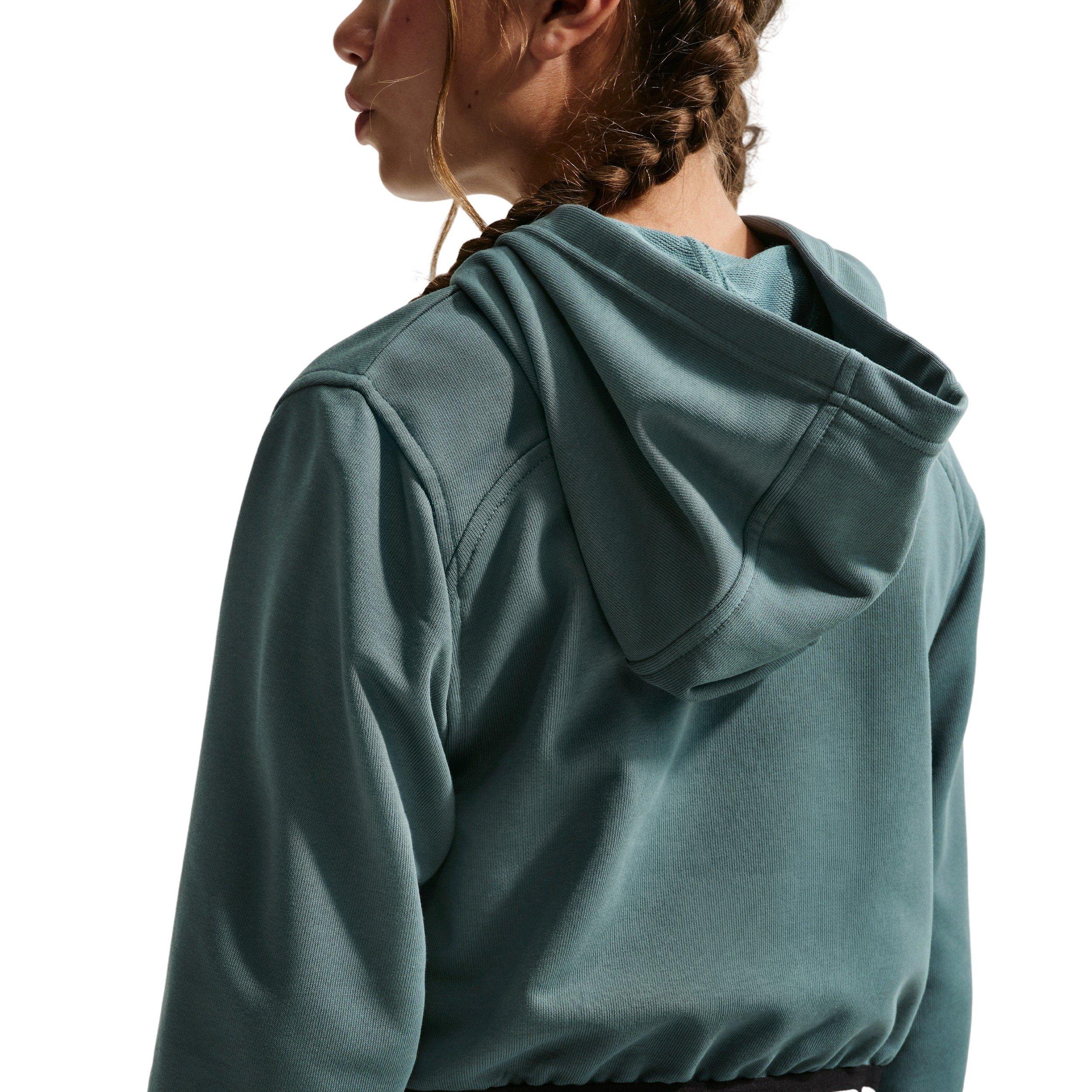 Nike Pro Fleece Dri-FIT Full-Zip Big Girls' Mineral Slate Jacket