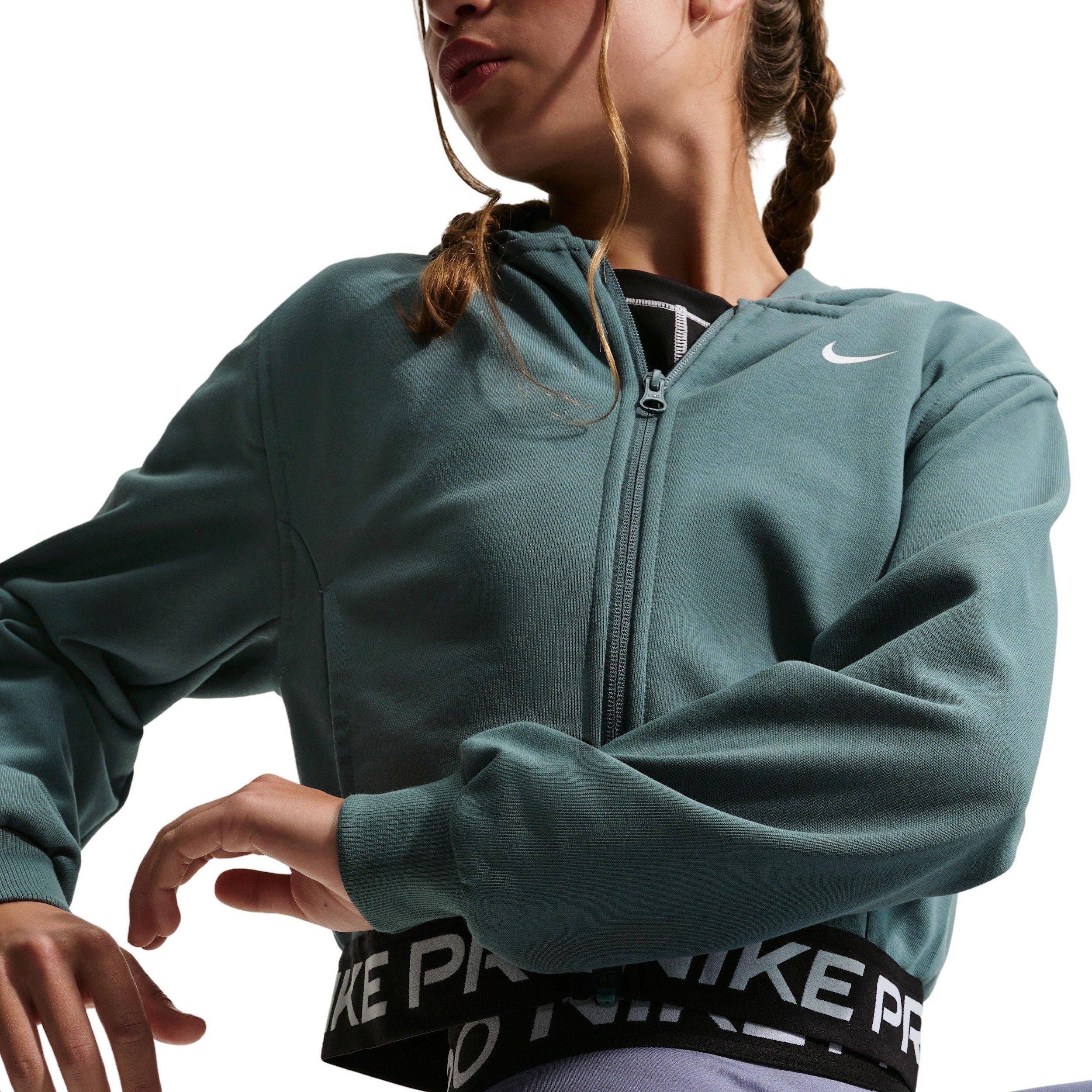 Nike Big Girls' Pro Fleece Dri-FIT Full-Zip Jacket - Mineral Slate - MINERAL SLATE Thumbnail View 3