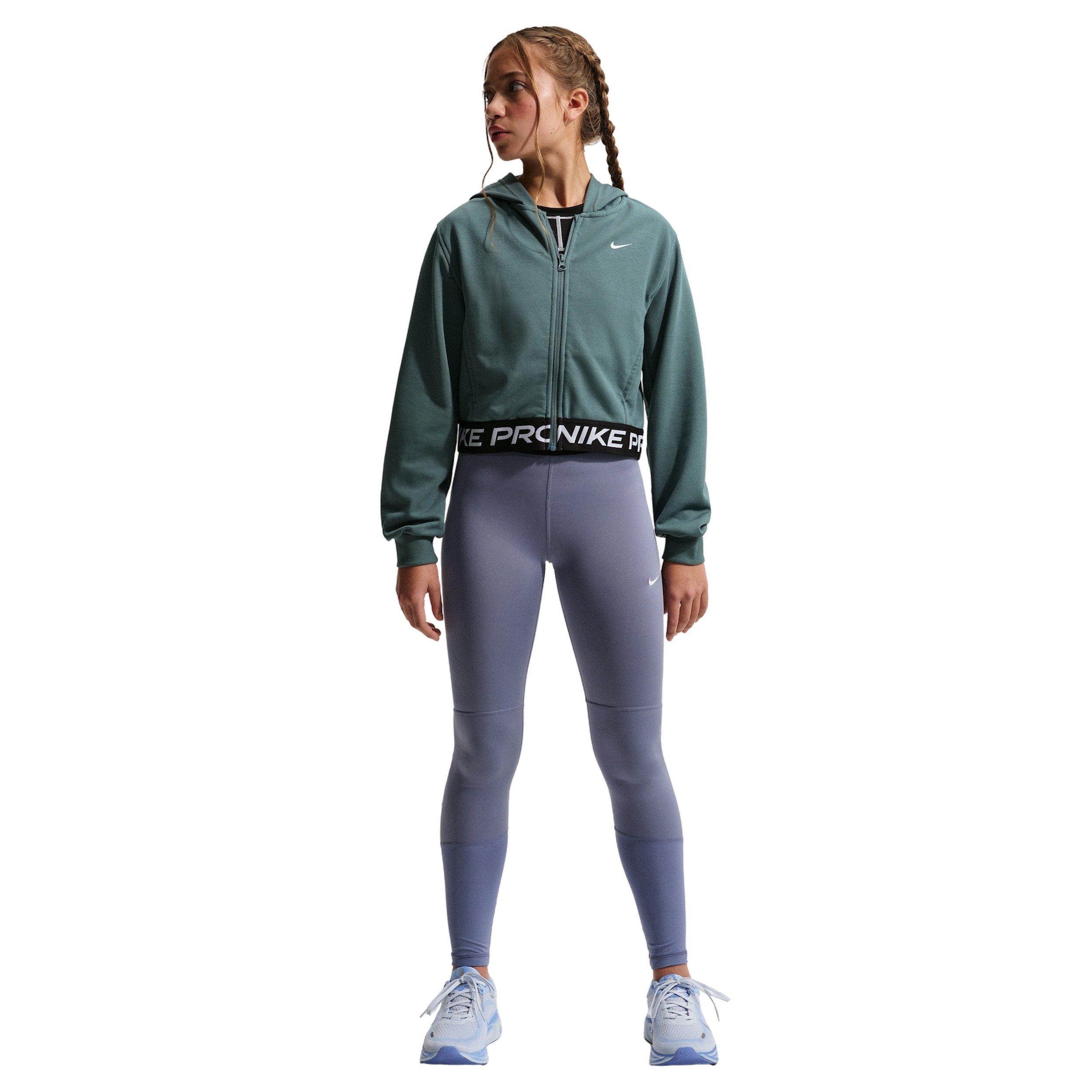 Nike Big Girls' Pro Fleece Dri-FIT Full-Zip Jacket -Mineral Slate - MINERAL SLATE Thumbnail View 4