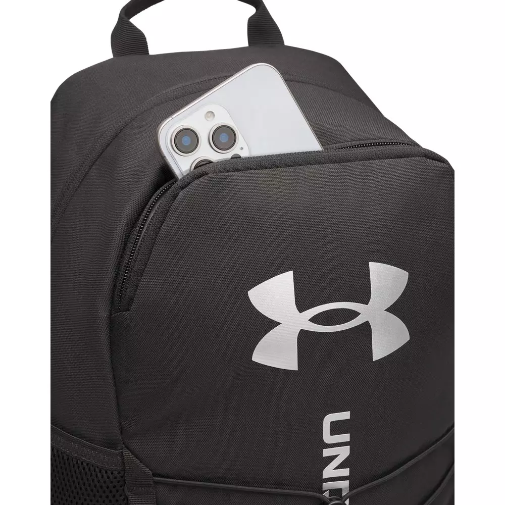 Under Armour Hustle Sport 6.0 Backpack - Black/Metallic Silver - BLACK/SILVER