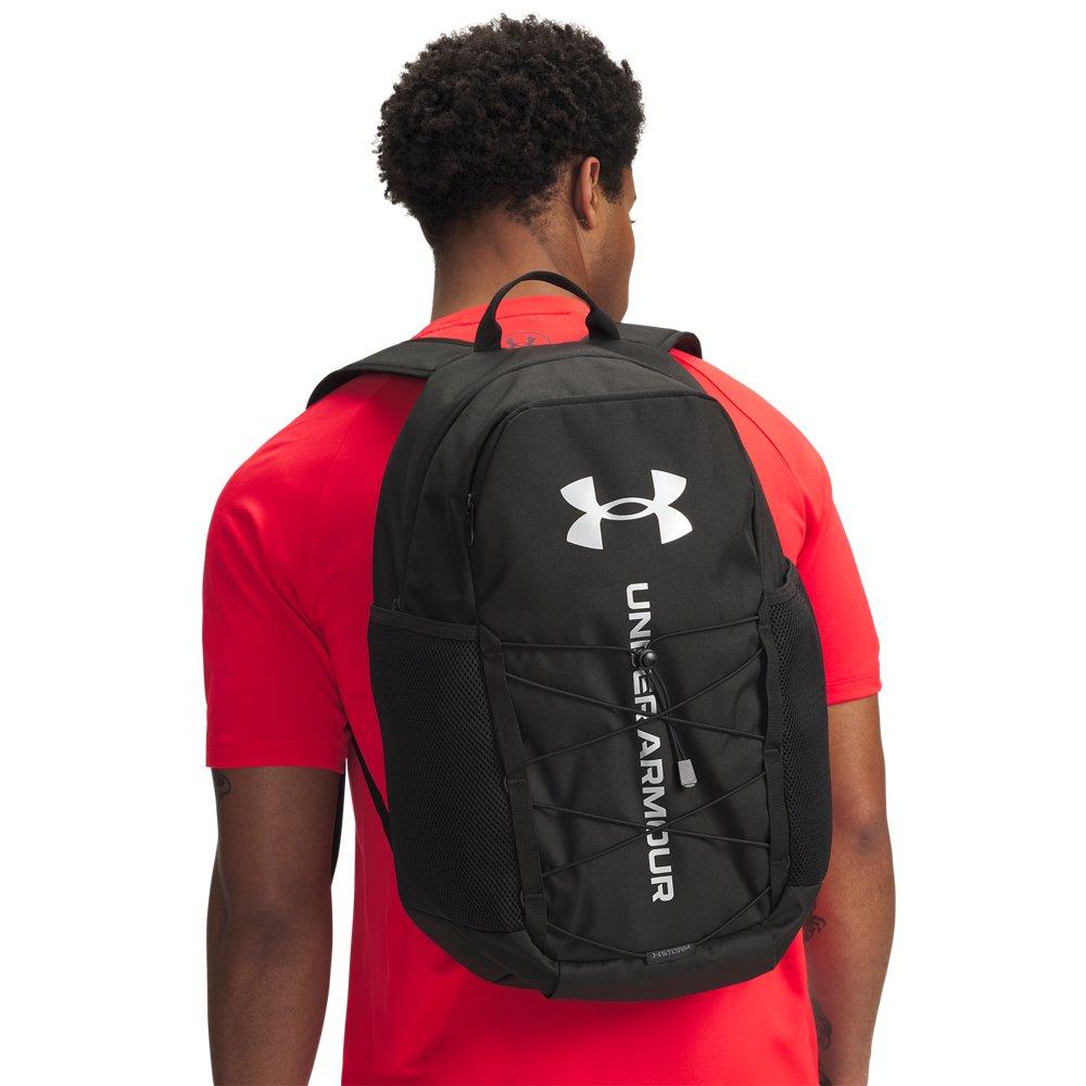 Under Armour Hustle Sport 6.0 Backpack - Black/Metallic Silver - BLACK/SILVER Thumbnail View 5