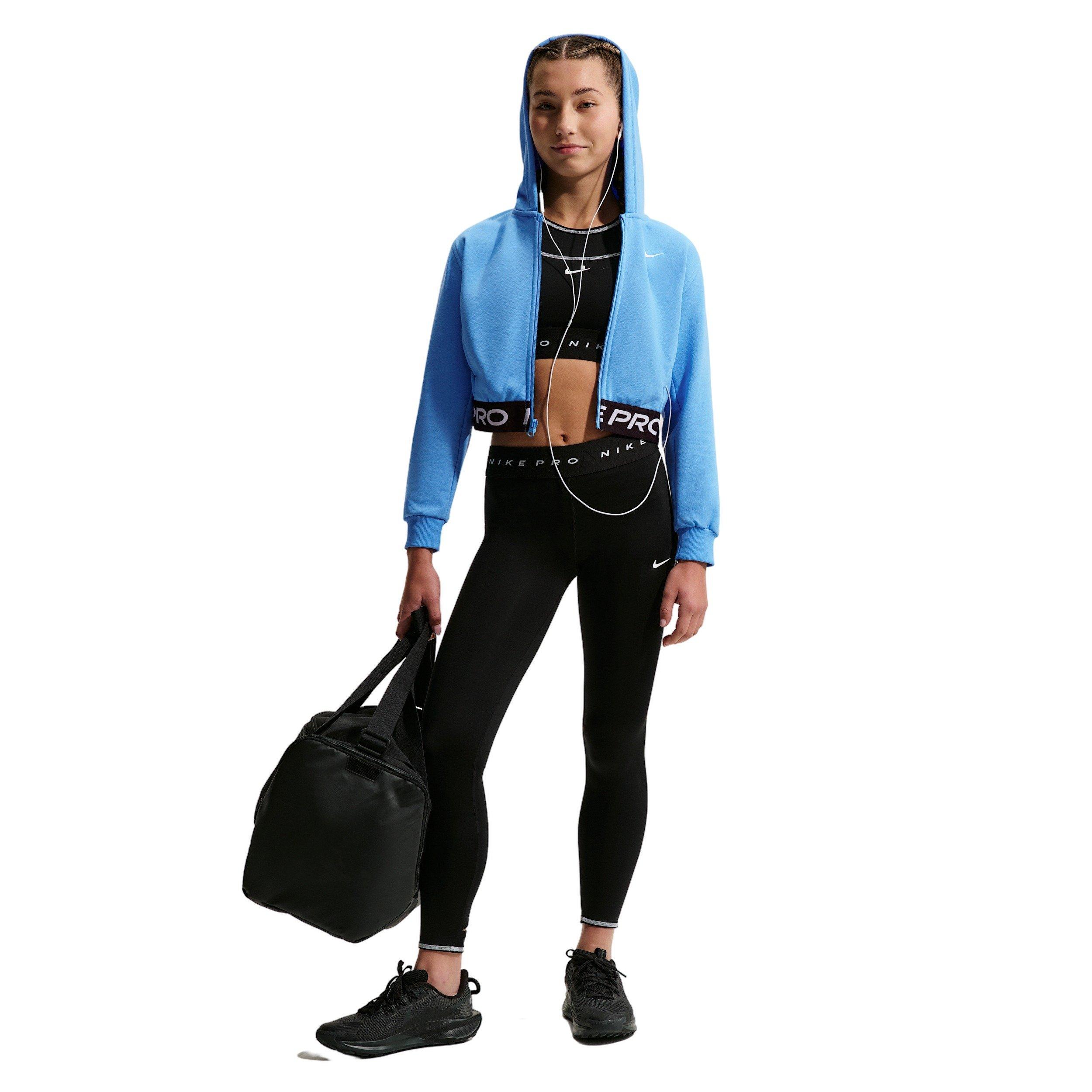 Nike Big Girls' Pro Fleece Dri-FIT Full-Zip Jacket - Blue - BLUE Thumbnail View 4