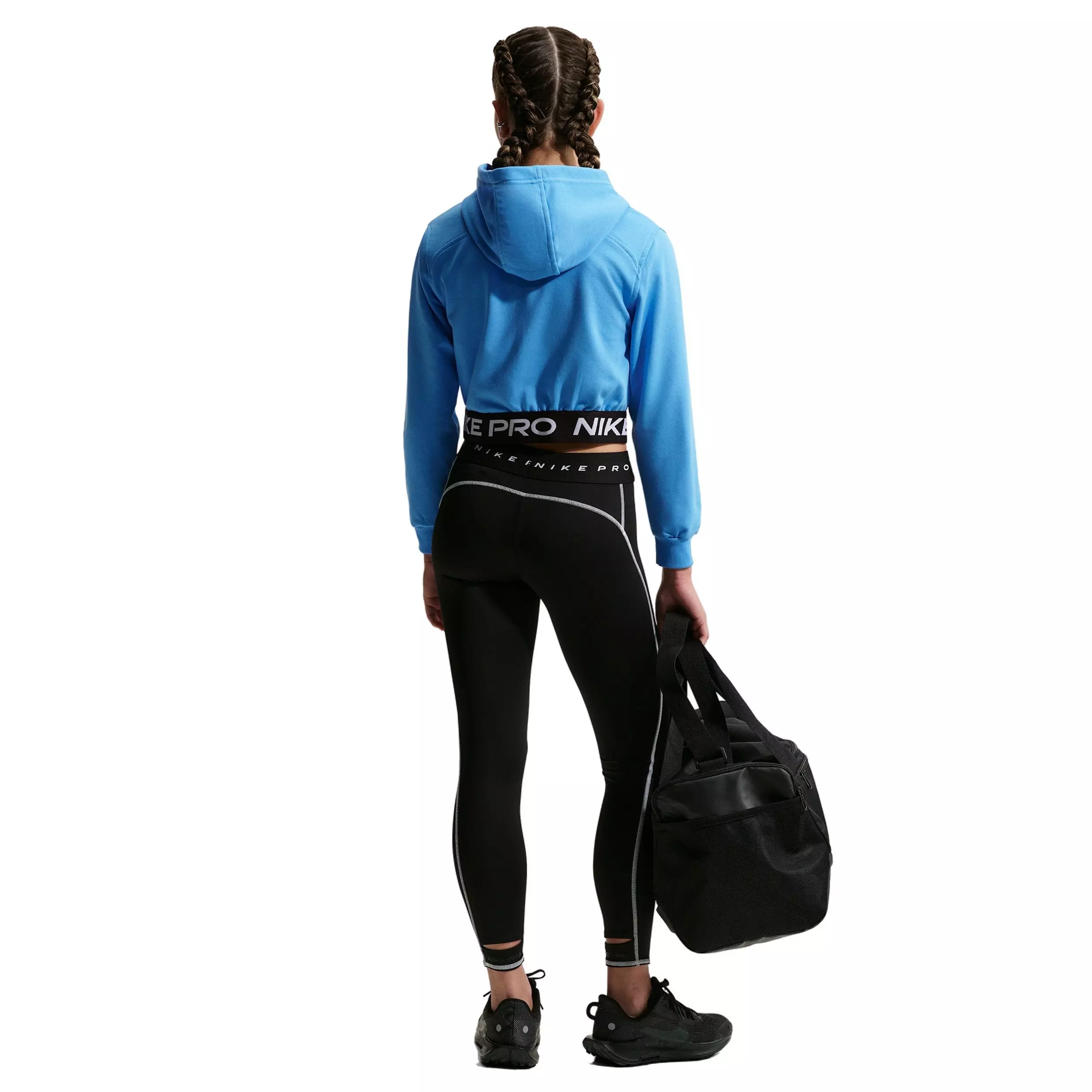 Nike Big Girls' Pro Fleece Dri-FIT Full-Zip Jacket -Blue - BLUE