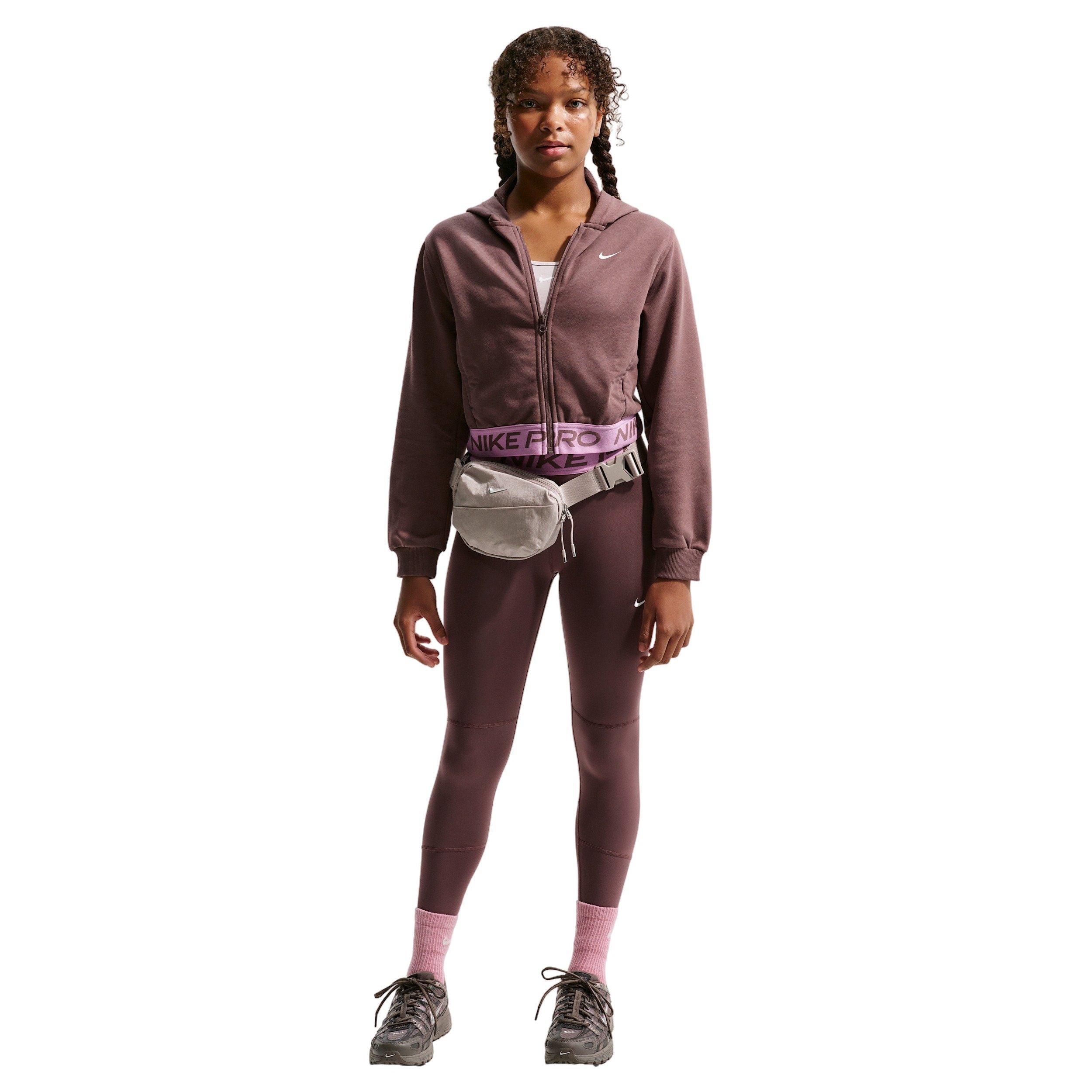 Nike Big Girls' Pro Fleece Dri-FIT Full-Zip Jacket -Tattoo Purple - TATTOO PURPLE Thumbnail View 4