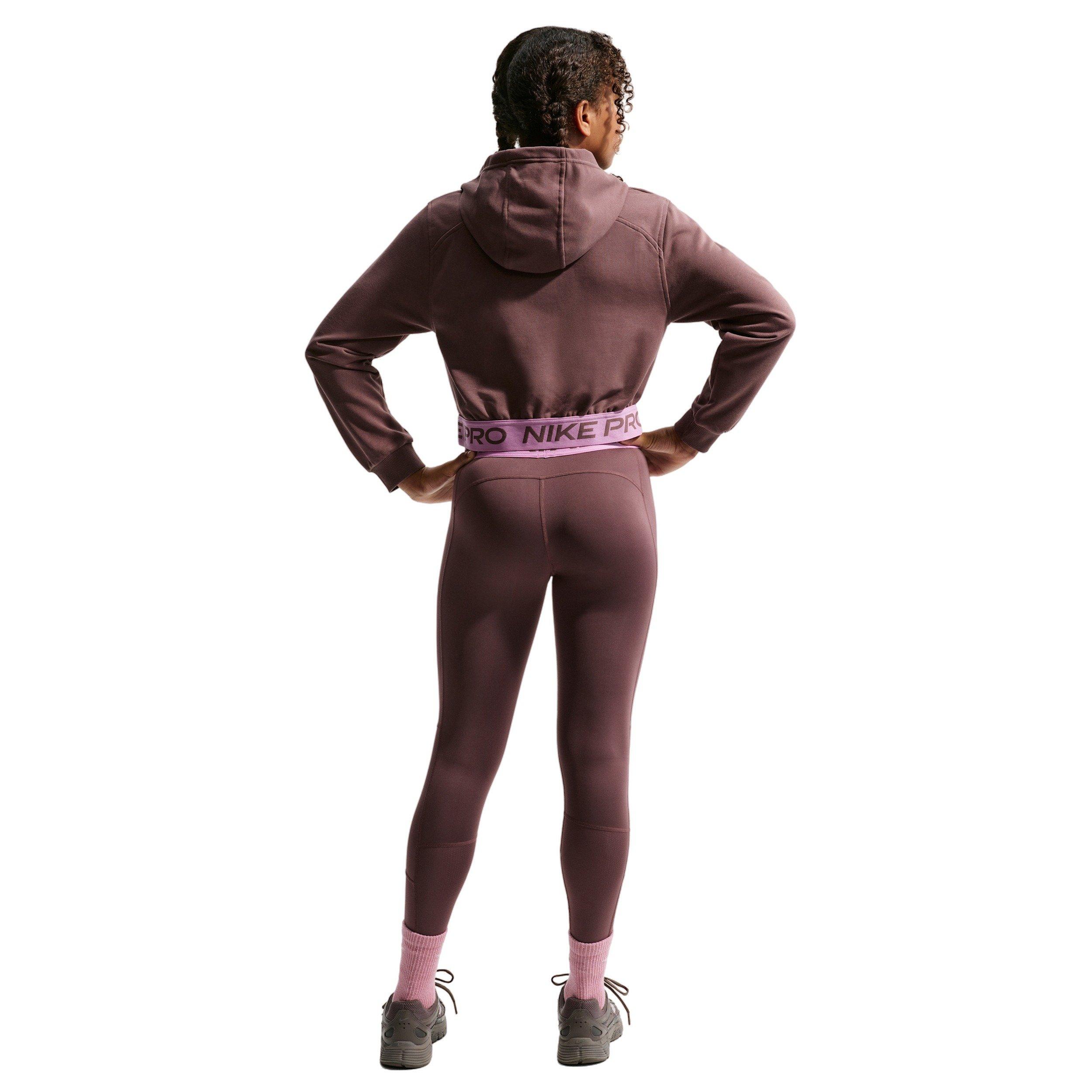 Nike Big Girls' Pro Fleece Dri-FIT Full-Zip Jacket -Tattoo Purple - TATTOO PURPLE Thumbnail View 5