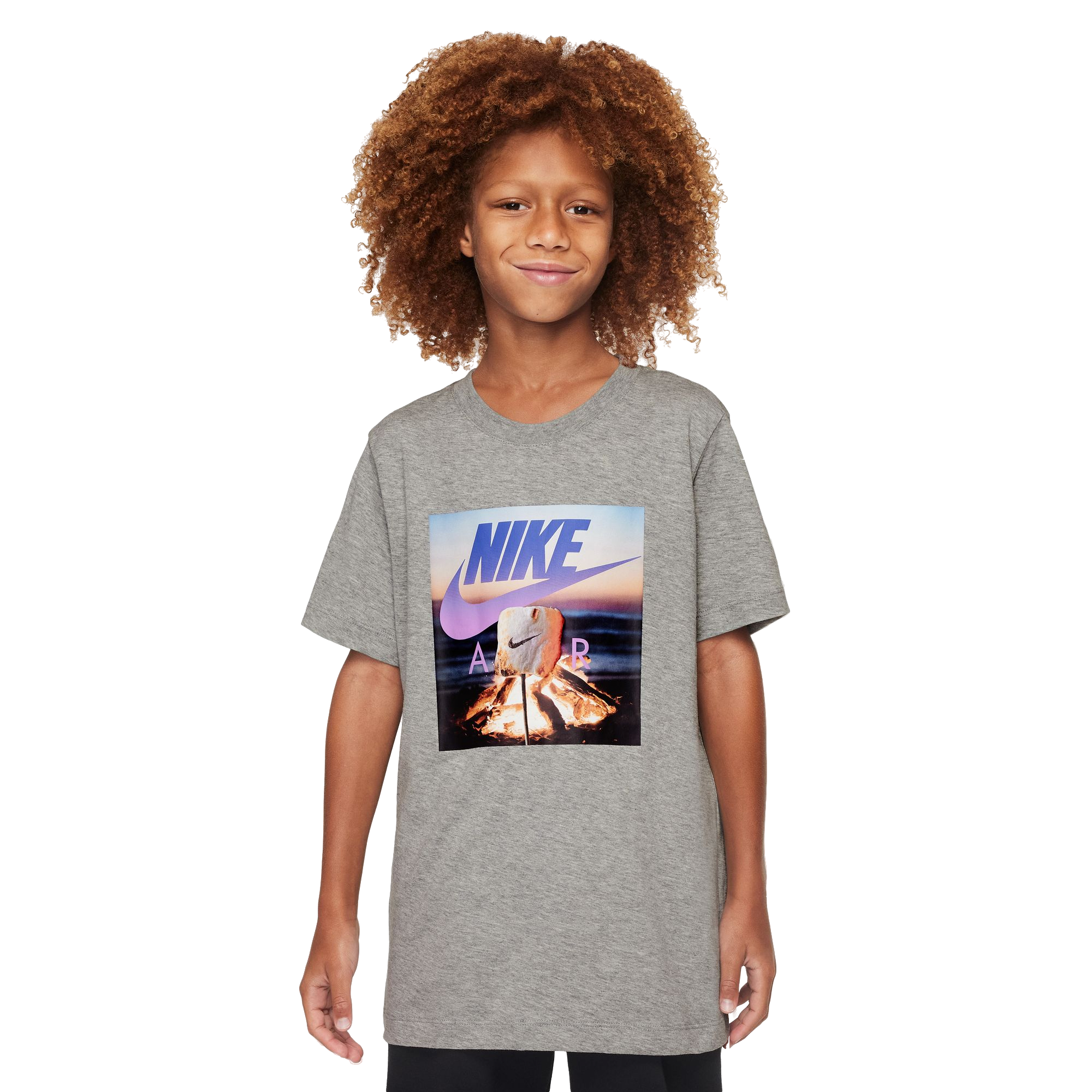 Nike Big Kids' Sportswear Tee Grey Cotton | Hibbett