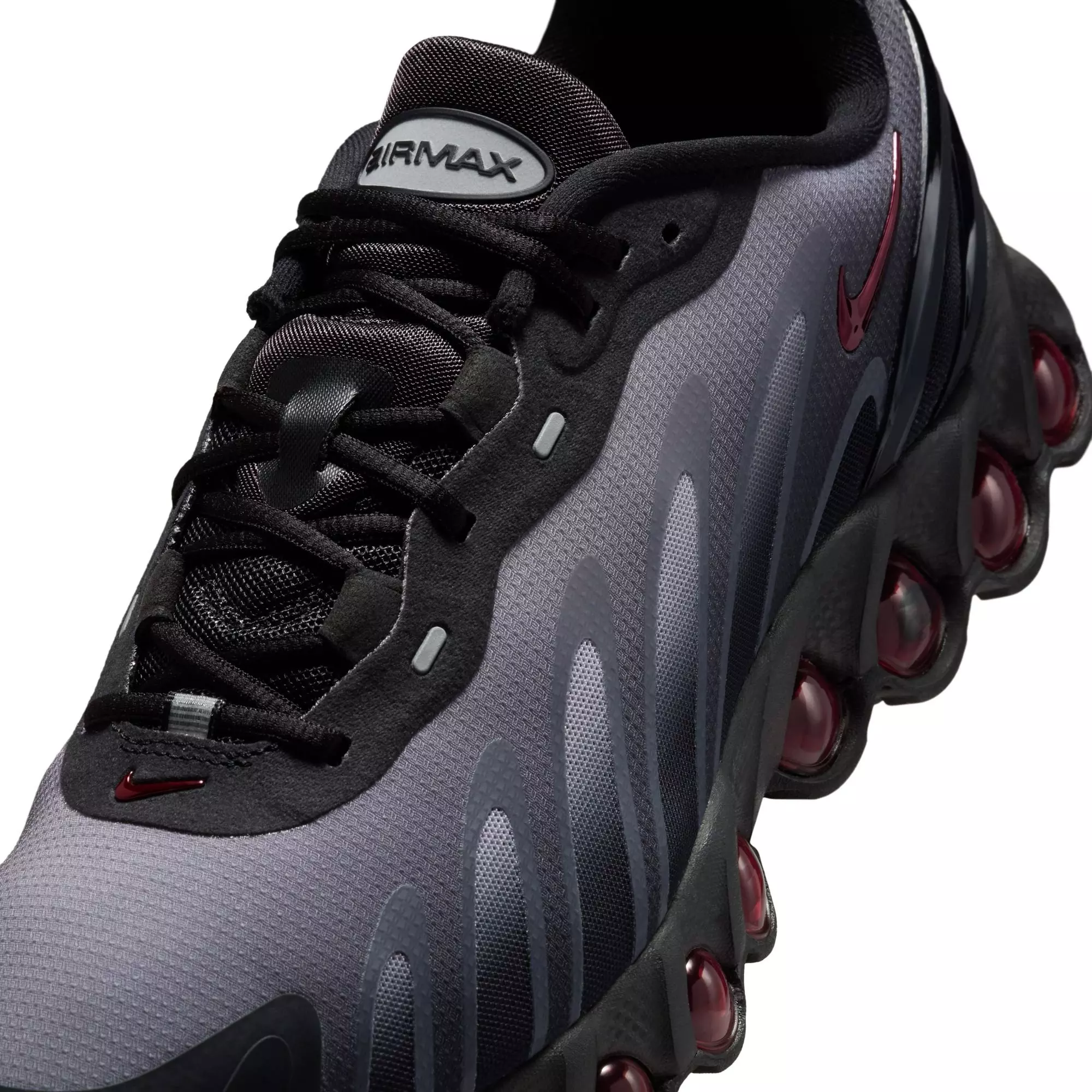 Nike Air Max Dn8 "Black/Gym Red/Anthracite/Pure Platinum" Men's Shoe - BLACK/RED