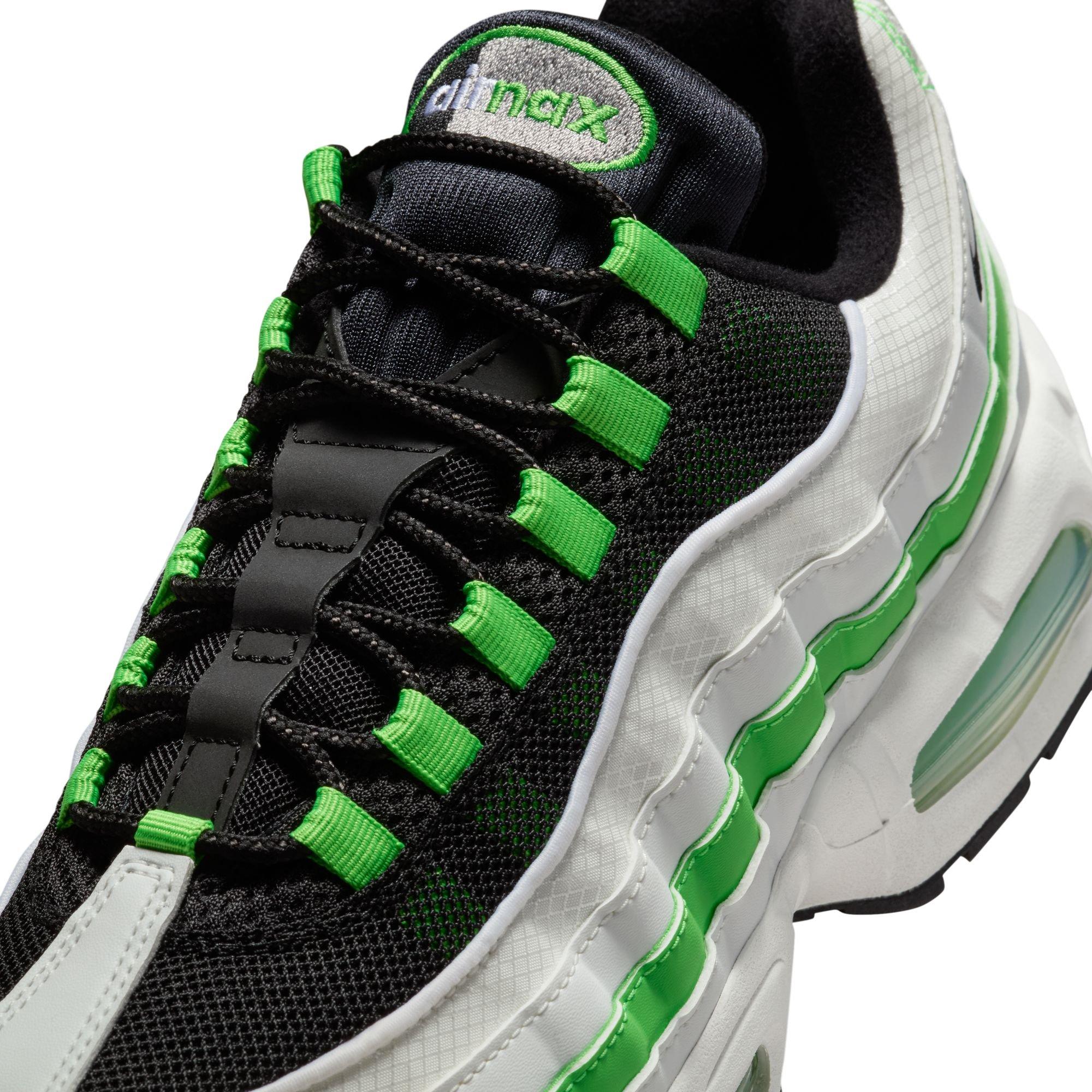 Nike Air Max 95 OG "Summit White/Black/Green Gusto" Men's Shoe - WHITE/GREEN Thumbnail View 9