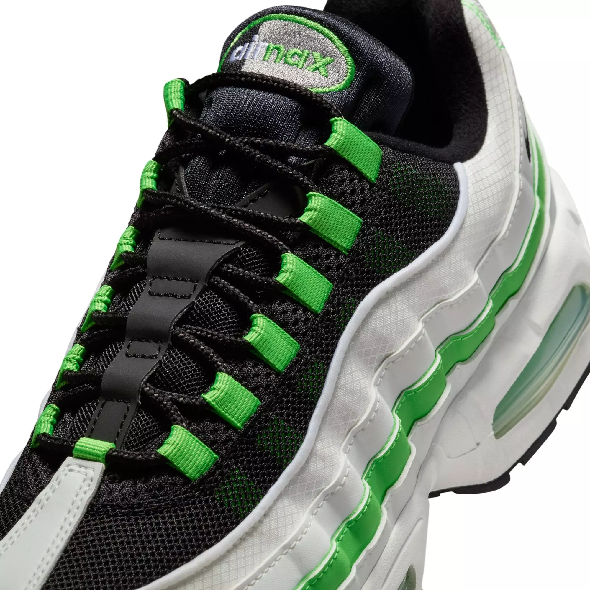 Nike Air Max 95 OG "Summit White/Black/Green Gusto" Men's Shoe - WHITE/GREEN