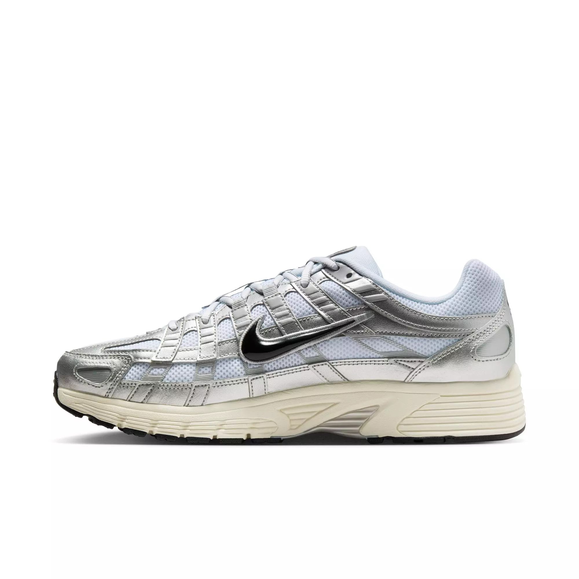Nike P-6000 "White/Black/Metallic Silver/Flt Silver" Men's Shoe - WHITE/SILVER