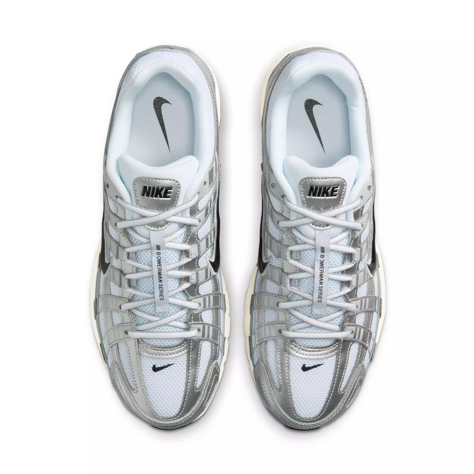 Nike P-6000 "White/Black/Metallic Silver/Flt Silver" Men's Shoe - WHITE/SILVER