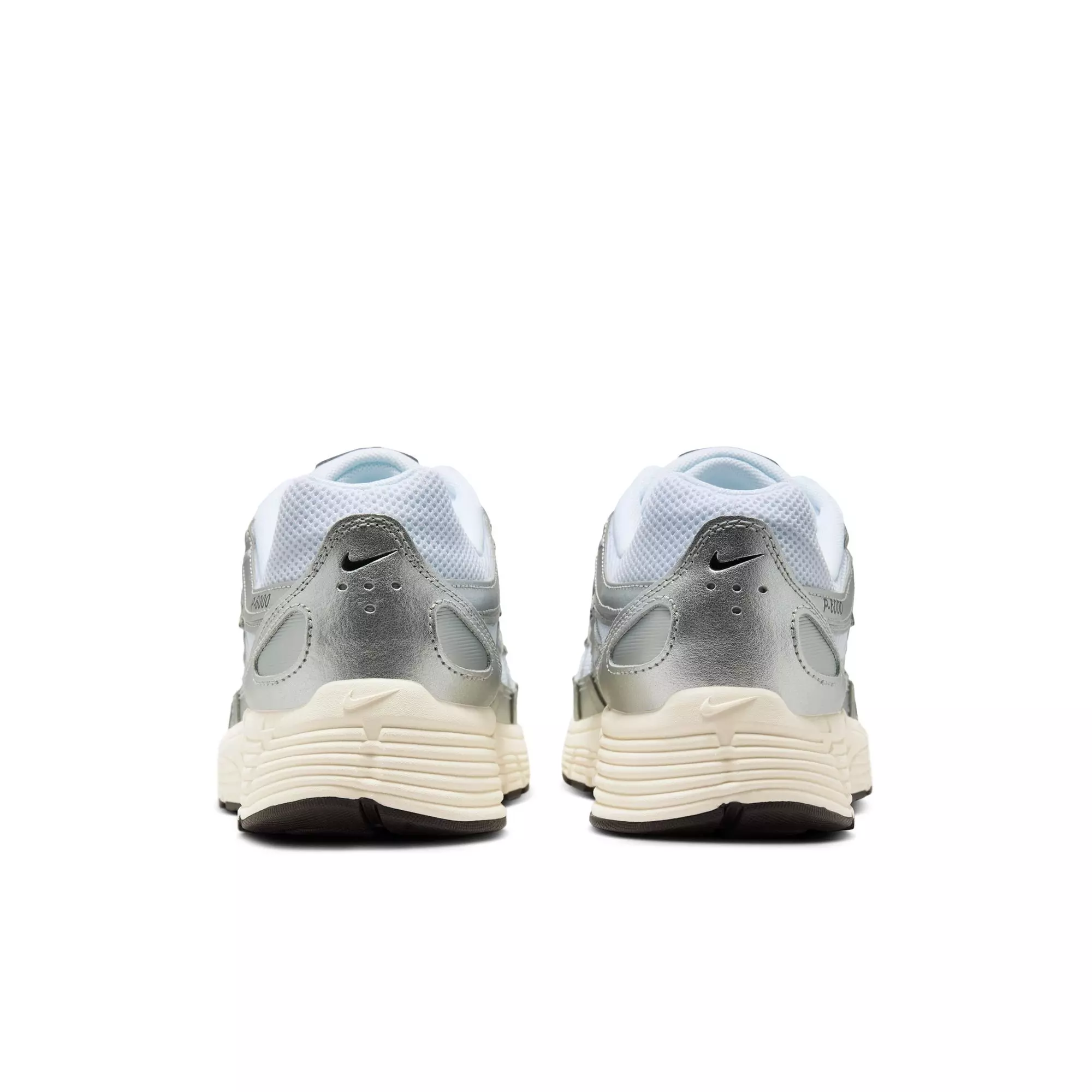 Nike P-6000 "White/Black/Metallic Silver/Flt Silver" Men's Shoe - WHITE/SILVER