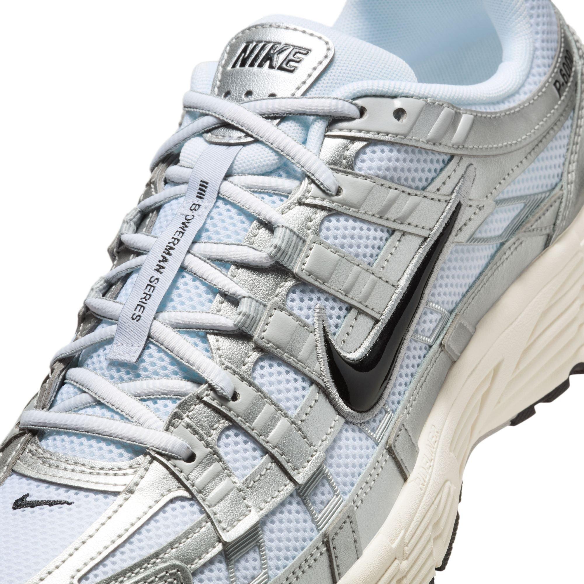 Nike P-6000 "White/Black/Metallic Silver/Flt Silver" Men's Shoe - WHITE/SILVER Thumbnail View 10