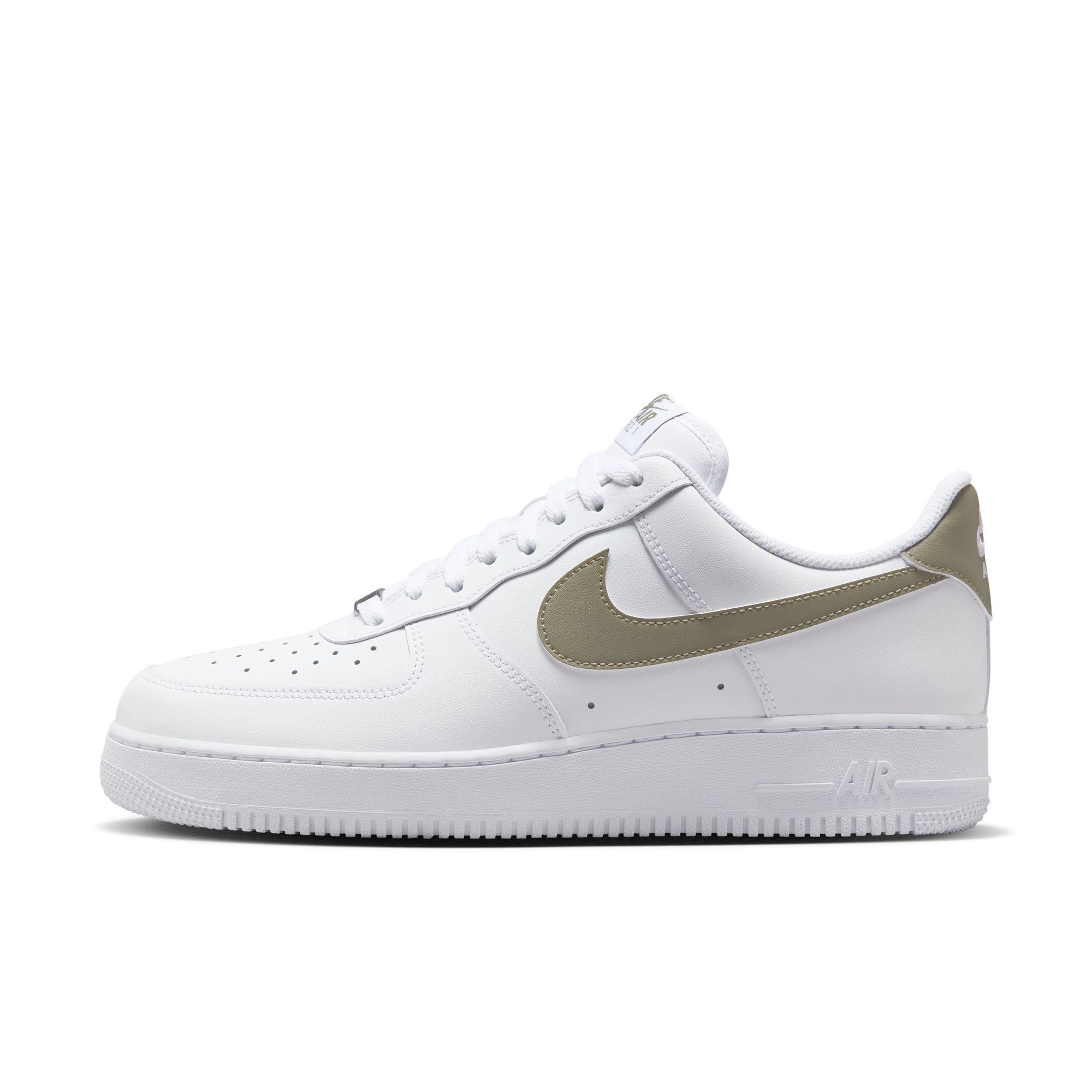 Nike Air Force 1 '07 "White/Light Army" Men's Shoe - WHITE/OLIVE Thumbnail View 3