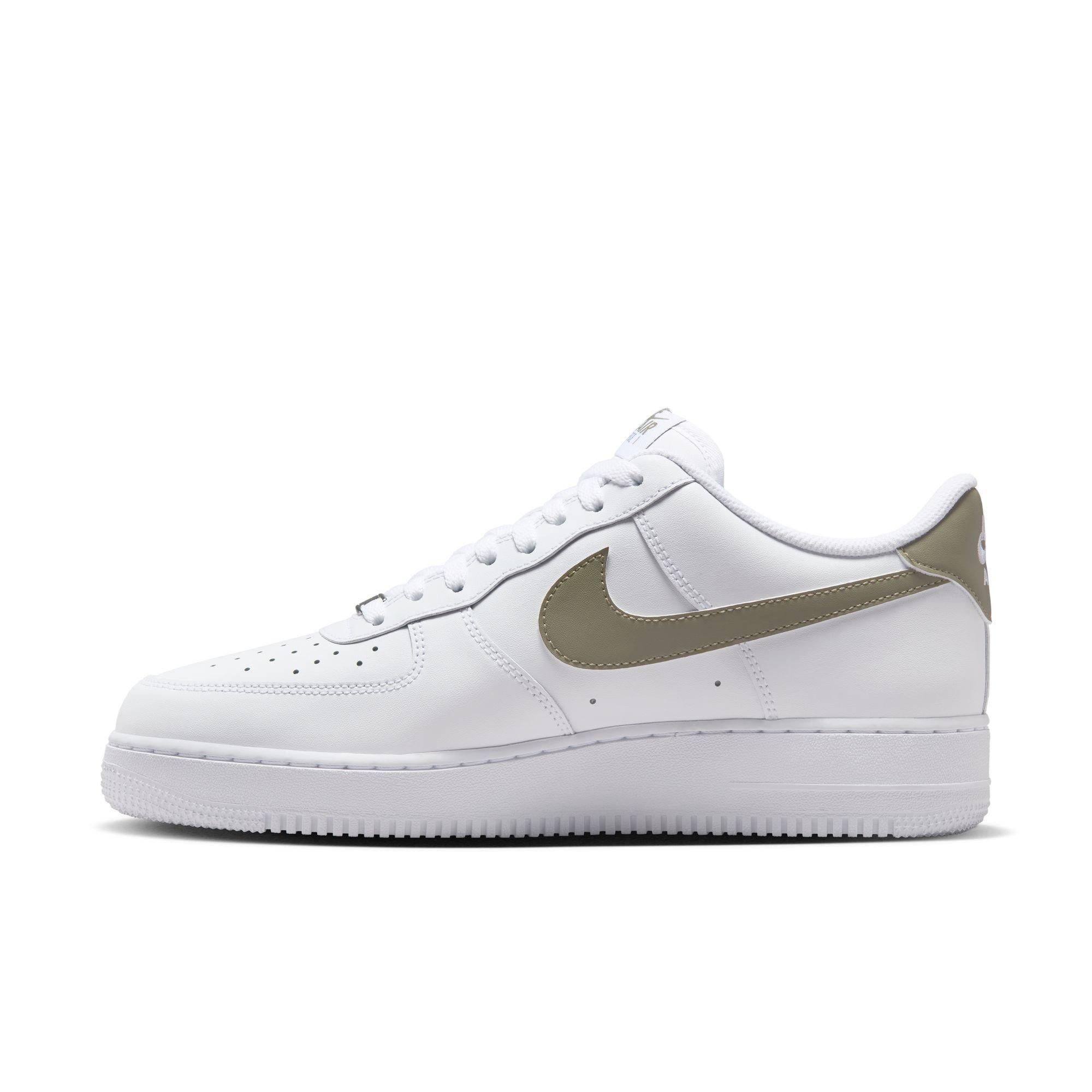 Nike Air Force 1 '07 "White/Light Army" Men's Shoe - WHITE/OLIVE Thumbnail View 4