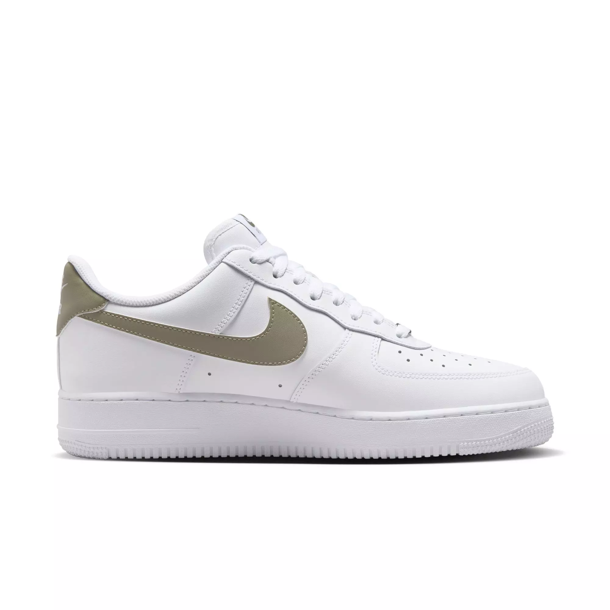 Nike Air Force 1 '07 "White/Light Army" Men's Shoe - WHITE/OLIVE