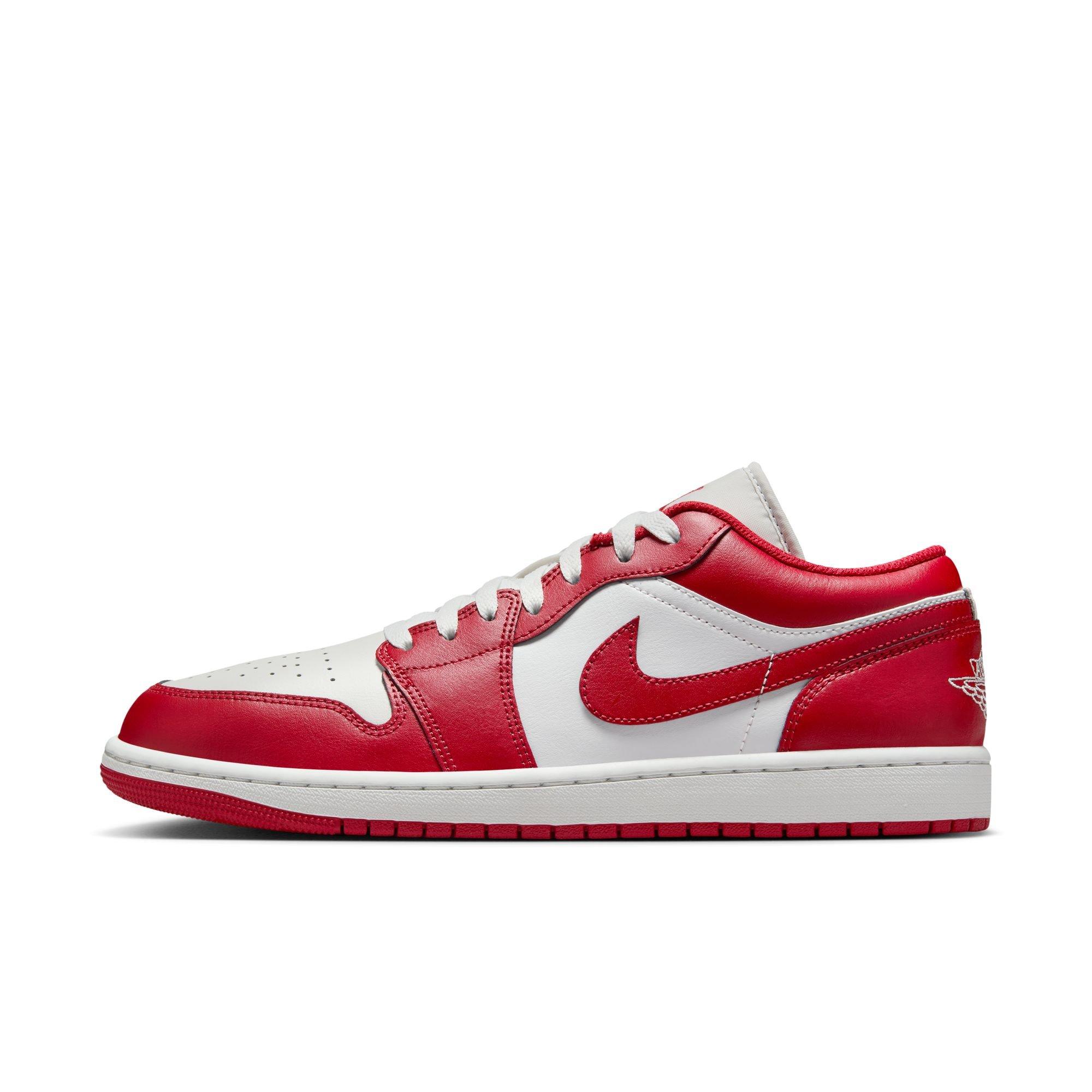 Jordan 1 Low "Summit White/Varsity Red" Men's Shoe - WHITE/RED Thumbnail View 3