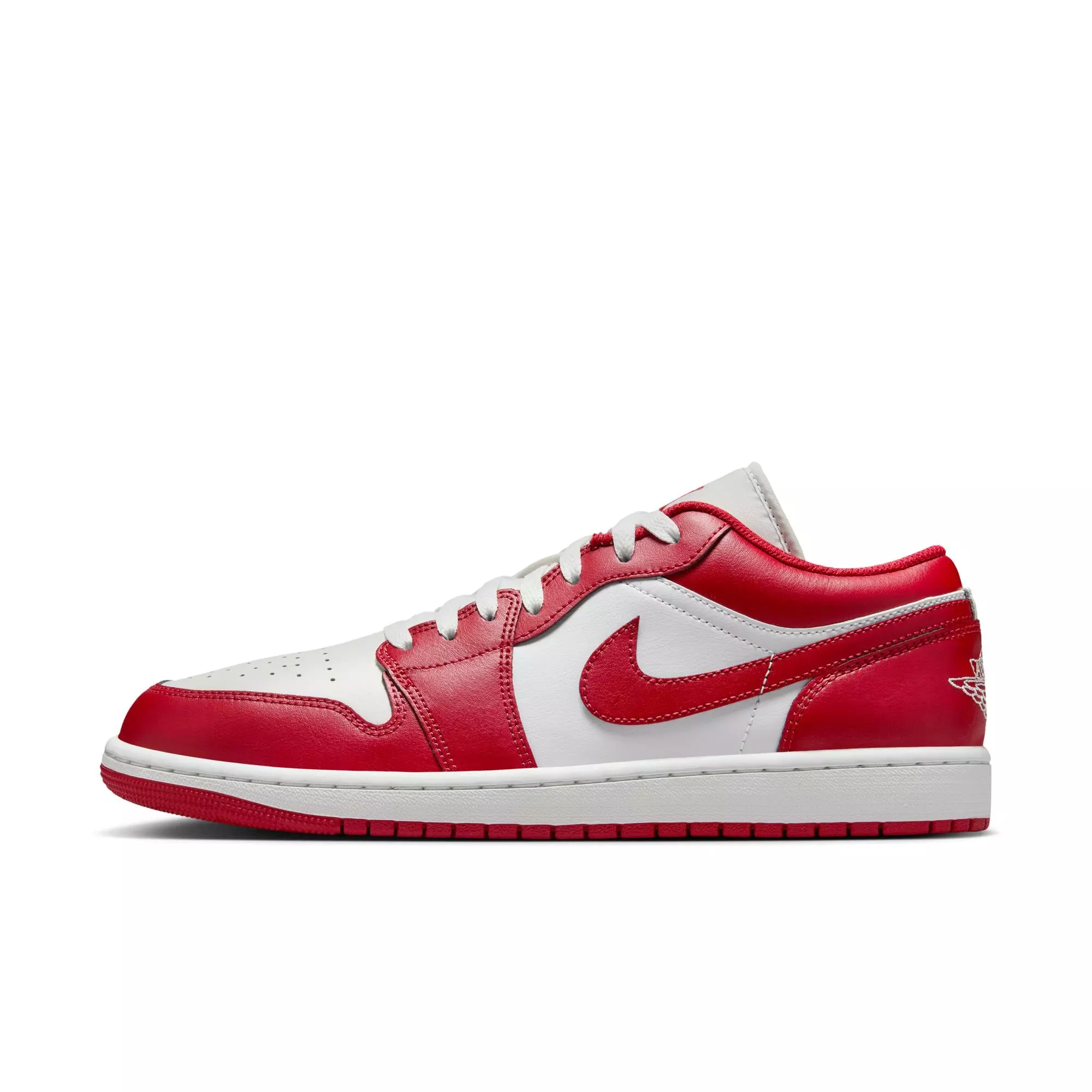 Jordan 1 Low "Summit White/Varsity Red" Men's Shoe - WHITE/RED