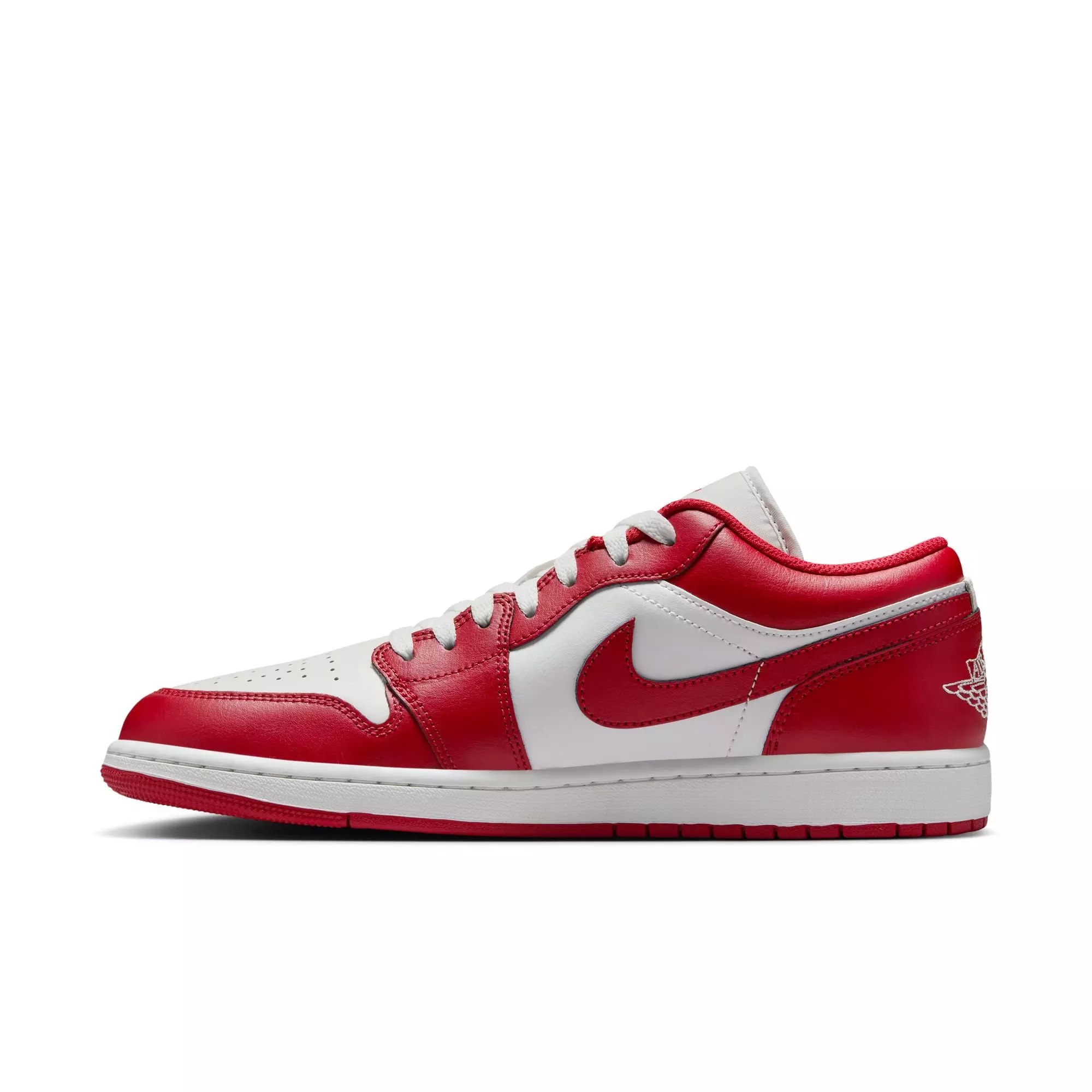 Jordan 1 Low "Summit White/Varsity Red" Men's Shoe - WHITE/RED