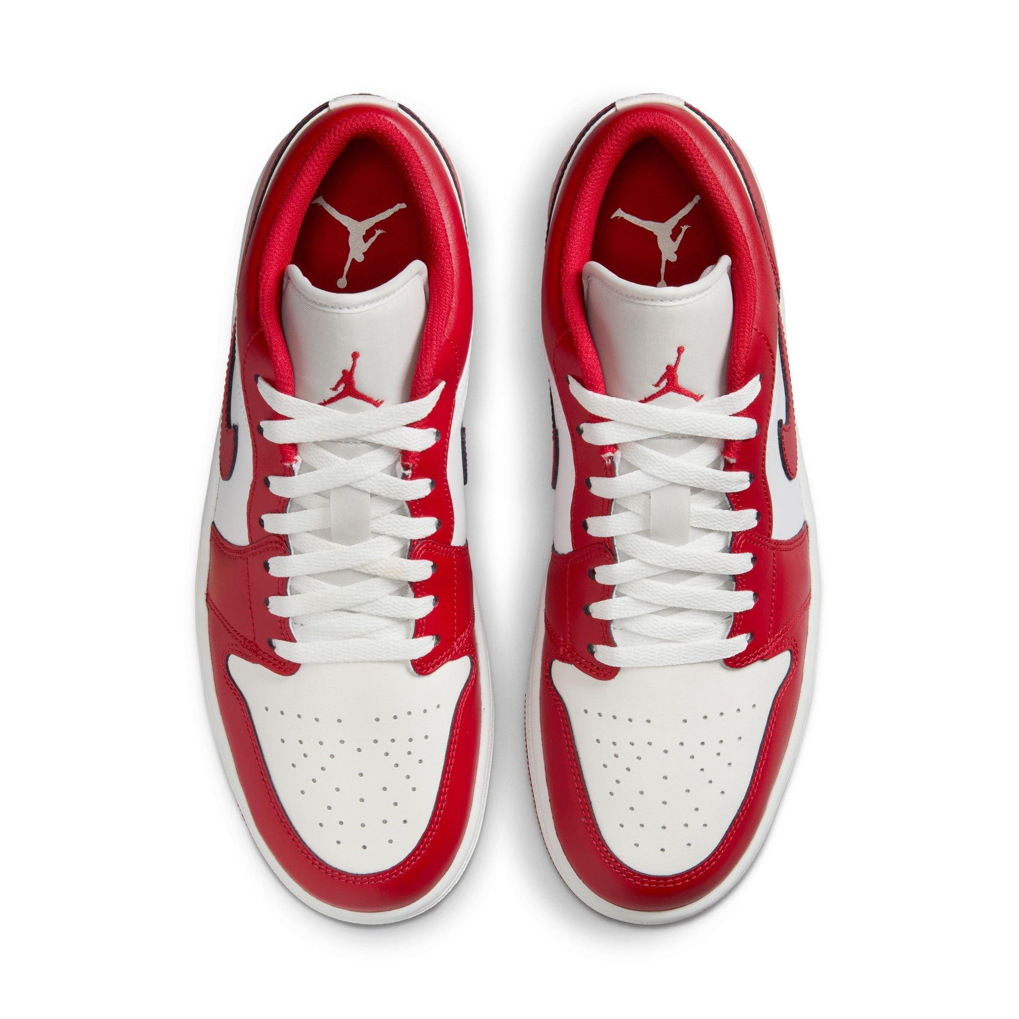 Jordan 1 Low "Summit White/Varsity Red" Men's Shoe - WHITE/RED Thumbnail View 6