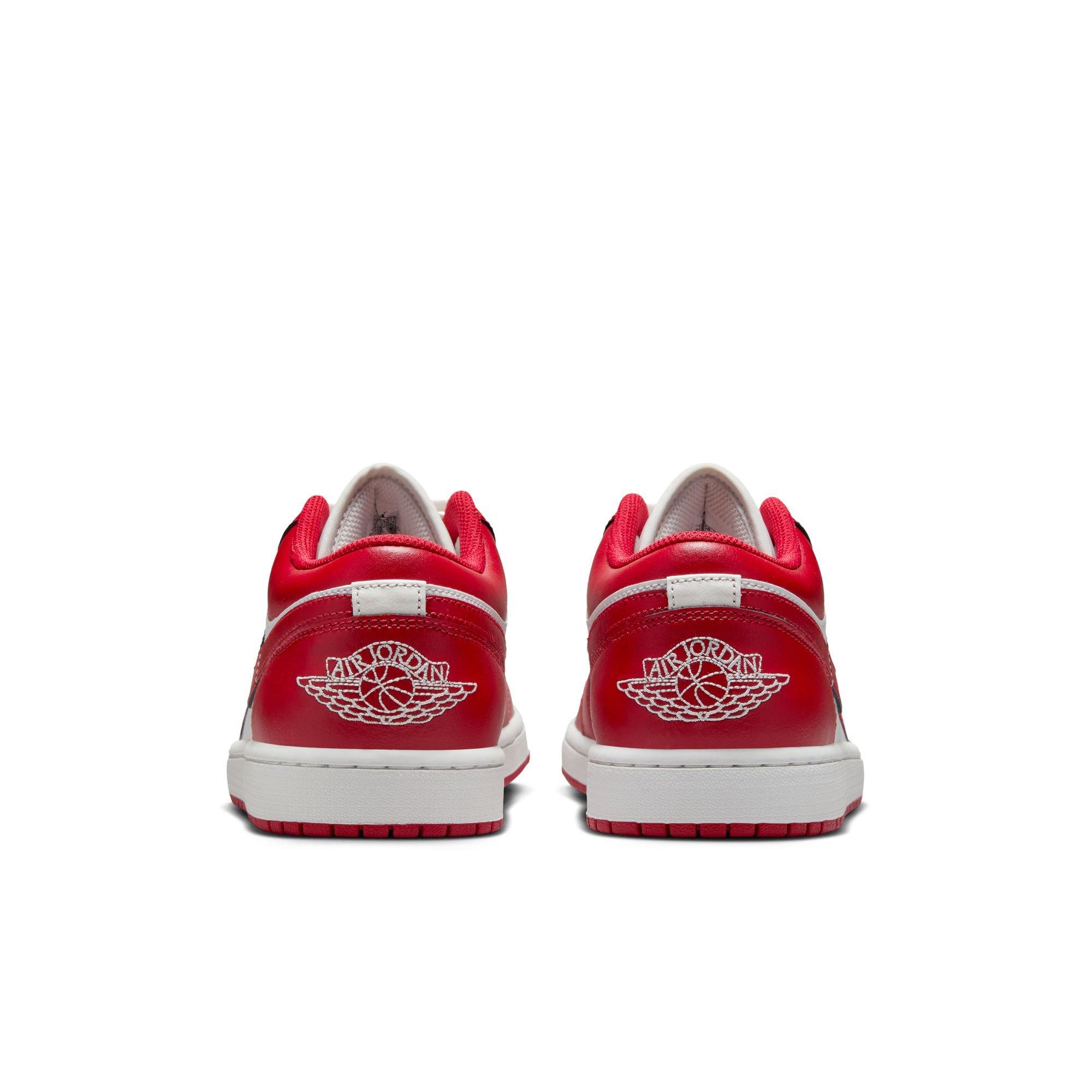 Jordan 1 Low "Summit White/Varsity Red" Men's Shoe - WHITE/RED Thumbnail View 7