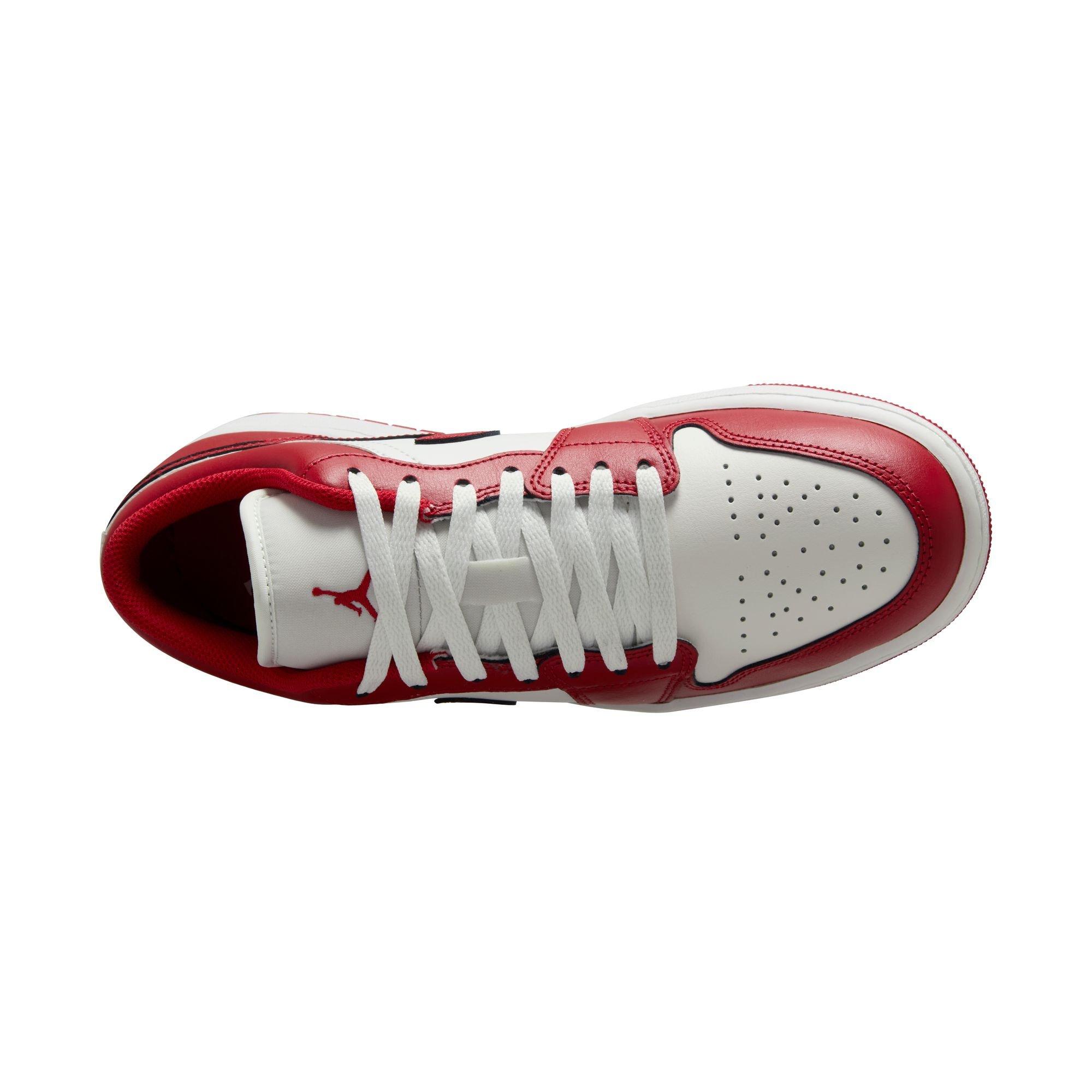 Jordan 1 Low "Summit White/Varsity Red" Men's Shoe - WHITE/RED Thumbnail View 8