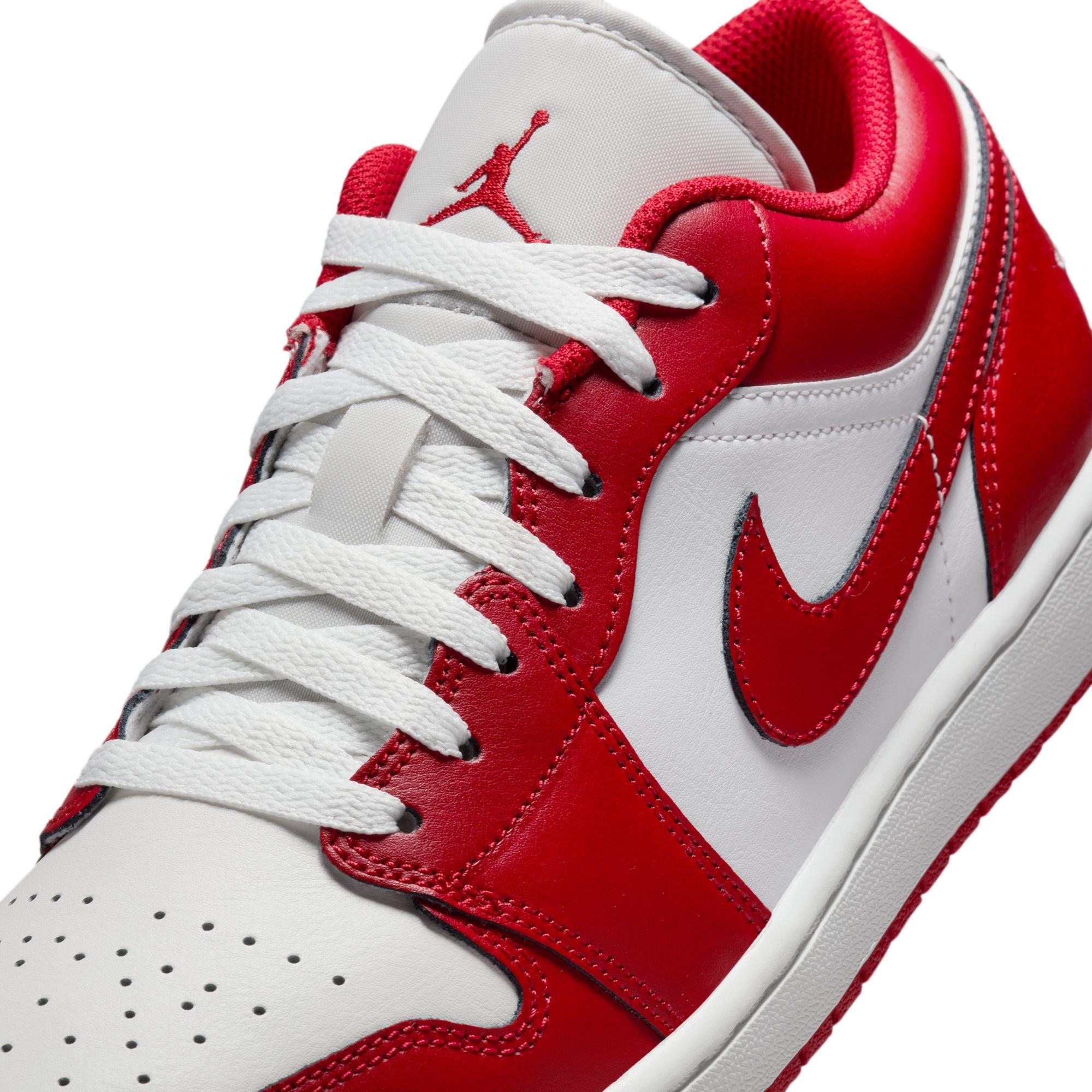 Jordan 1 Low "Summit White/Varsity Red" Men's Shoe - WHITE/RED Thumbnail View 10