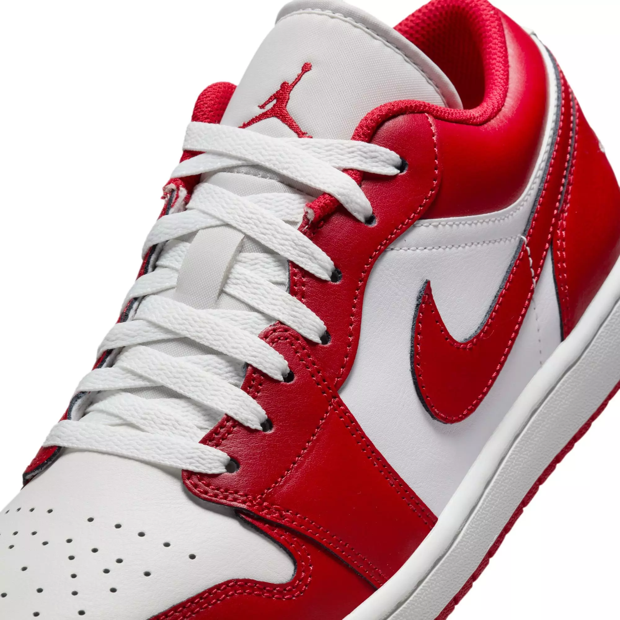 Jordan 1 Low "Summit White/Varsity Red" Men's Shoe - WHITE/RED