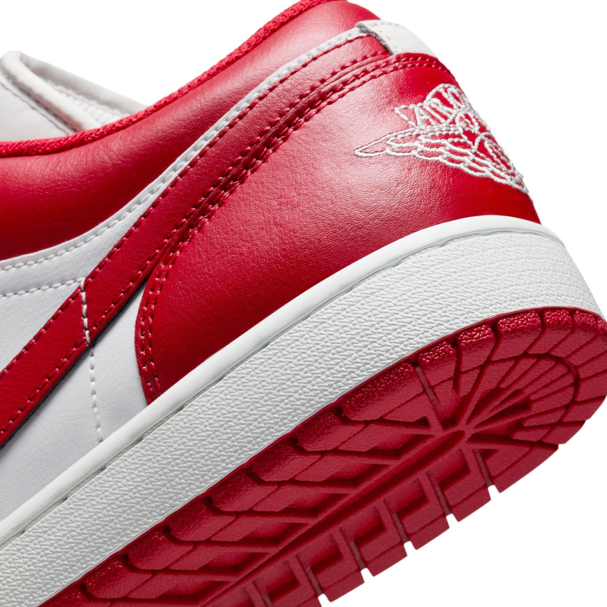 Jordan 1 Low "Summit White/Varsity Red" Men's Shoe - WHITE/RED Thumbnail View 11