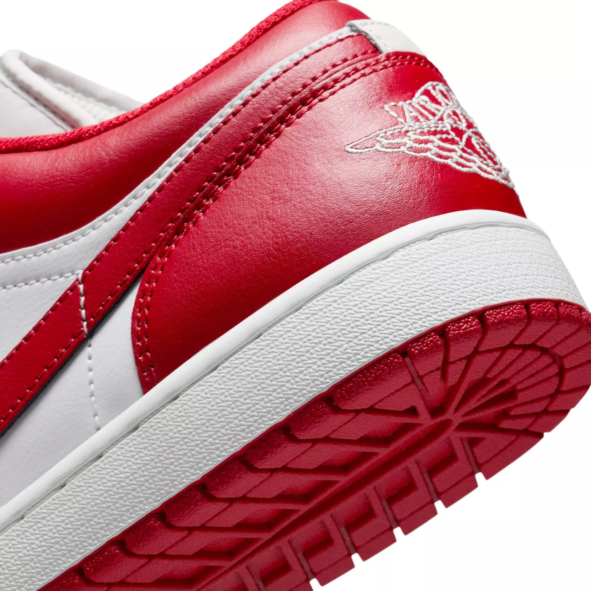 Jordan 1 Low "Summit White/Varsity Red" Men's Shoe - WHITE/RED